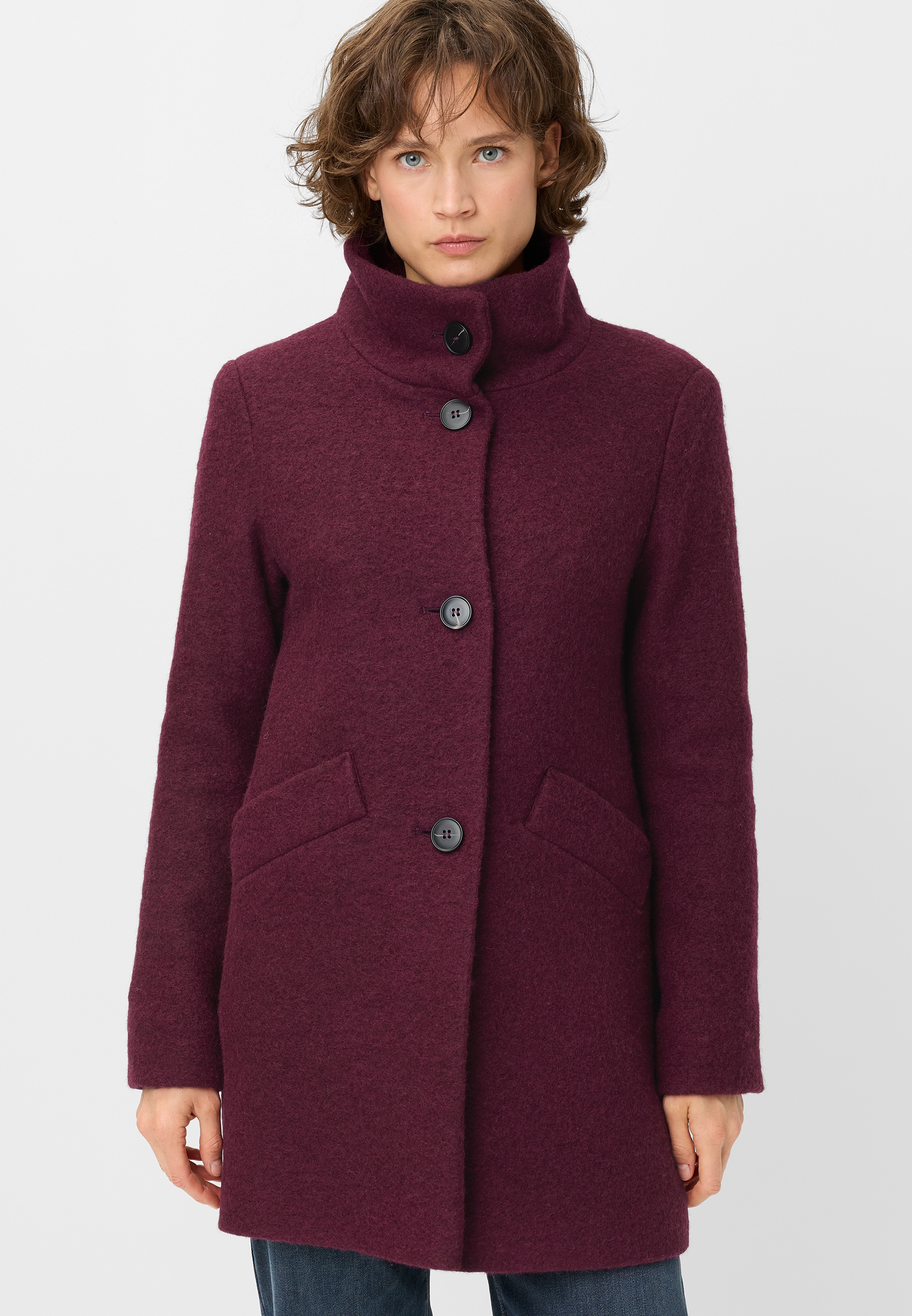 Fuchs Schmitt Manteau en laine Col montant, coupe régulière, mélange de laine