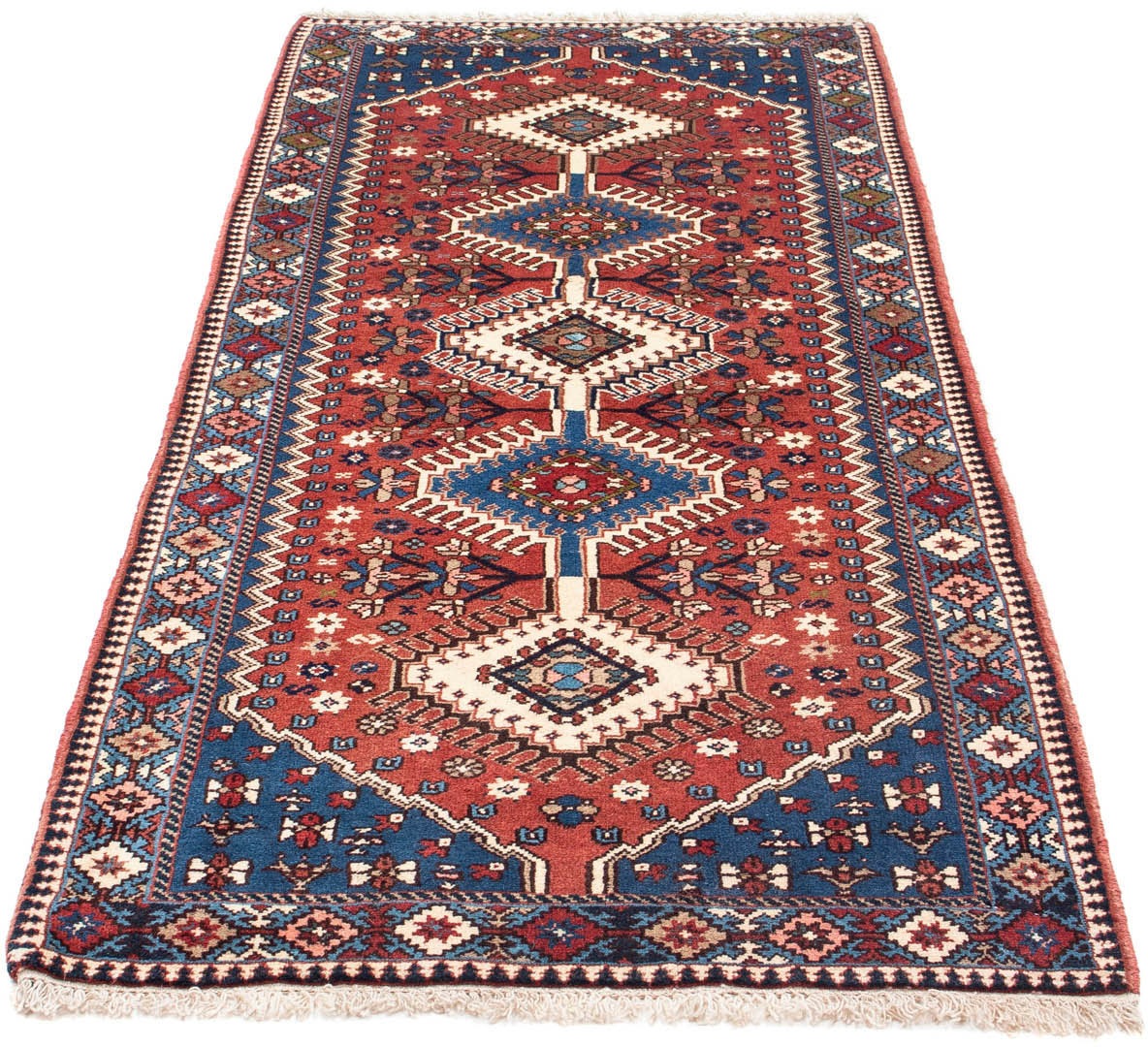 Image of morgenland Hochflor-Läufer »Yalameh Felder Beige 210 x 86 cm«, rechteckig, 1 mm Höhe, Unikat mit Zertifikat bei Ackermann Versand Schweiz