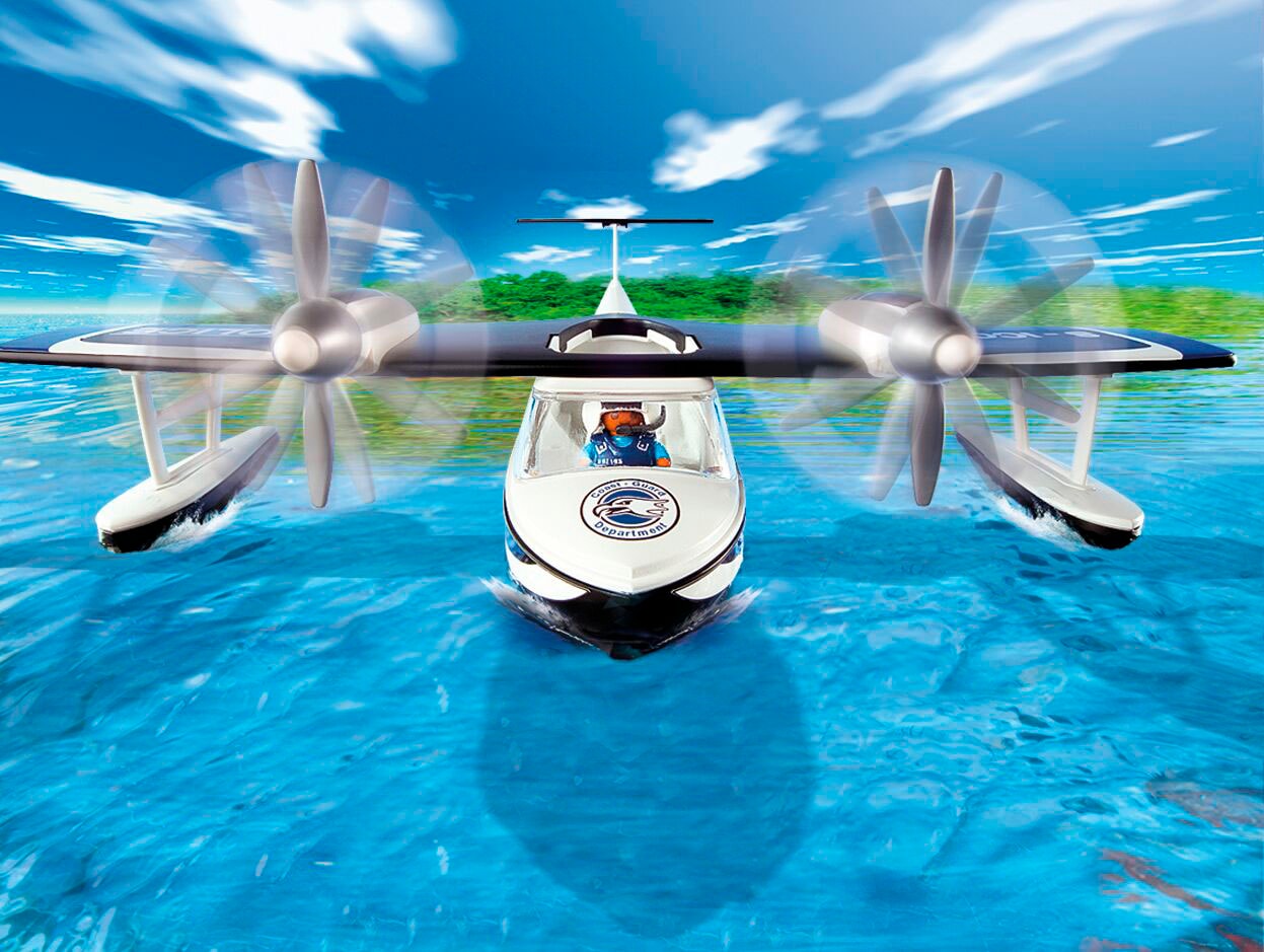 Playmobil® Konstruktions-Spielset »Polizei Wasserflugzeug (4445), Action Heroes« schwimmfähig; Made in Germany