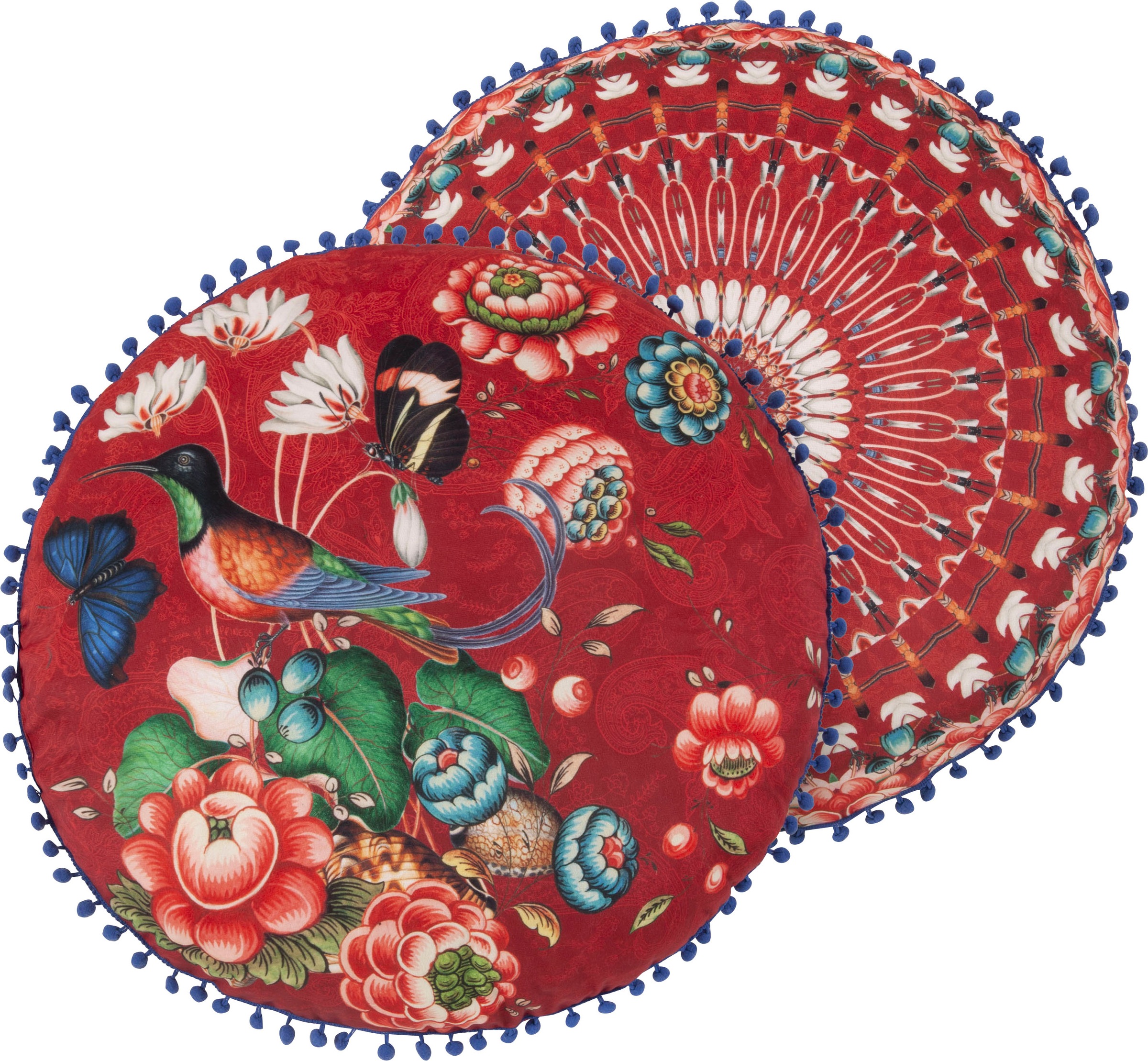 Image of Happiness Dekokissen »Cooper«, (1 St., 1 55 cm rund Dekokissen - Mit pompons), mit Pompons bei Ackermann Versand Schweiz