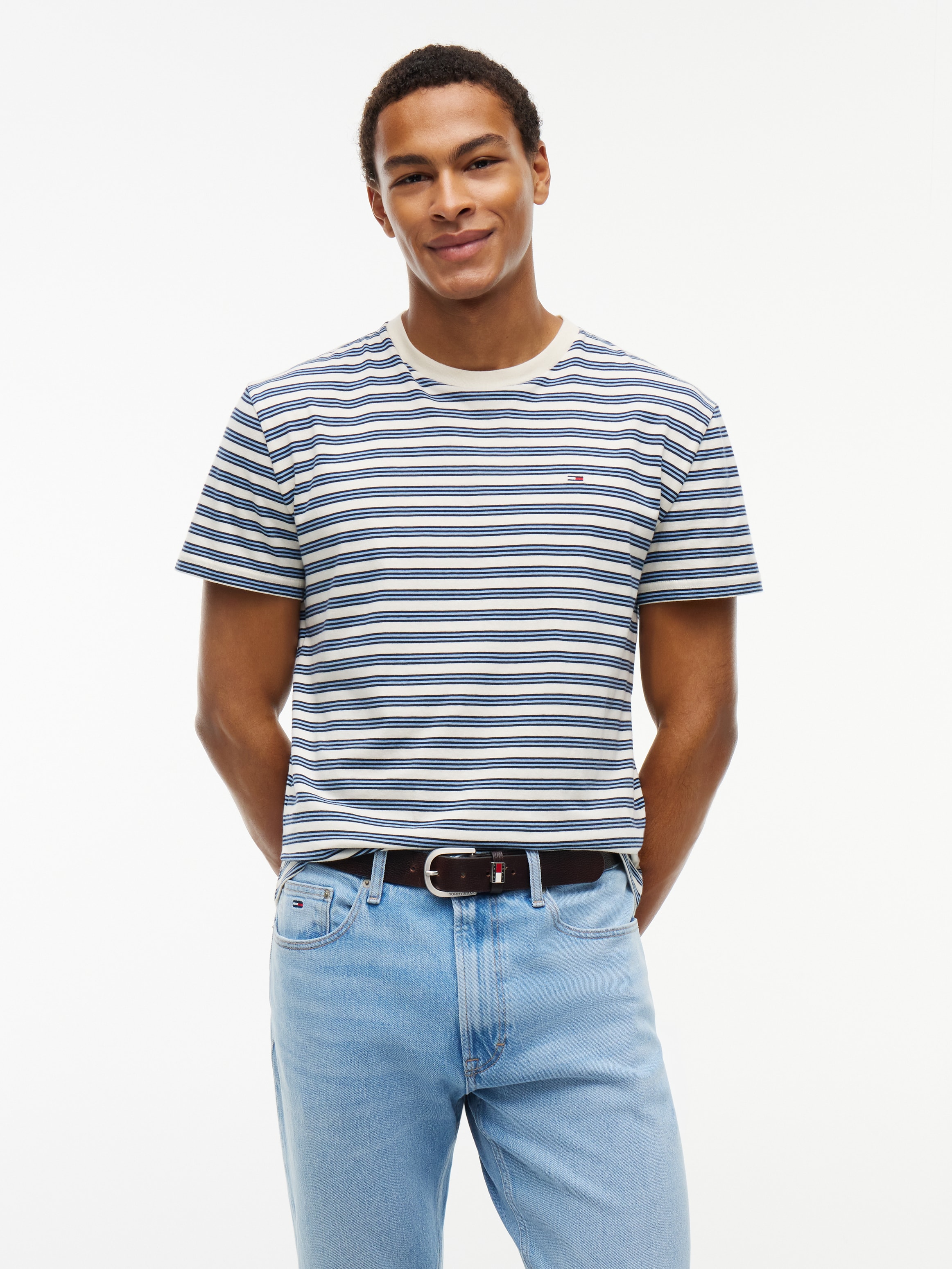 Tommy Jeans Ledergürtel »TJM RYAN 3.5« Grössenverstellbar mit genarbtem Finish