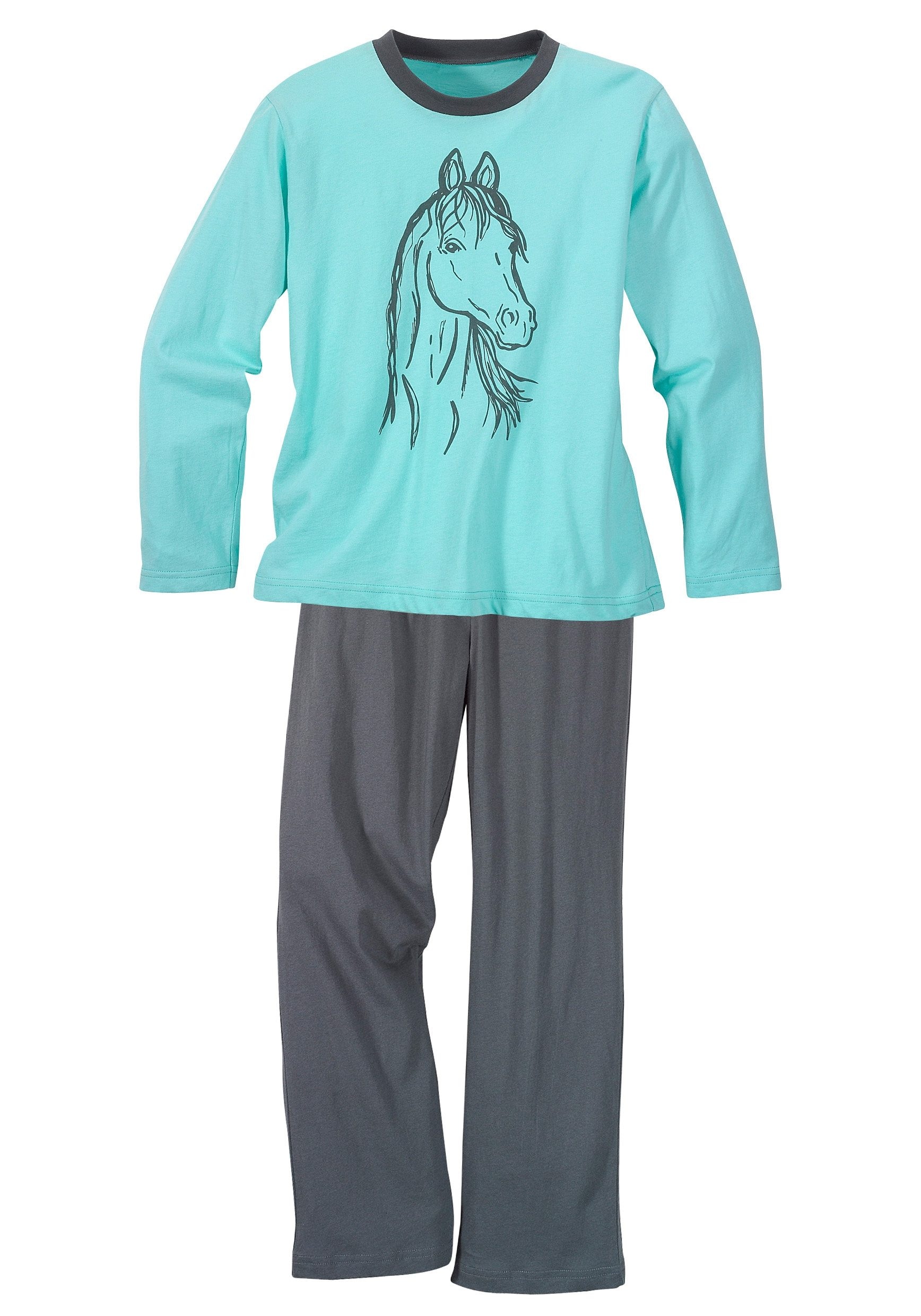 Modische Vivance Pyjama, (4 tlg., 2 Stück), Oberteile in schönen Farben mit  Tierdruck versandkostenfrei - ohne Mindestbestellwert kaufen