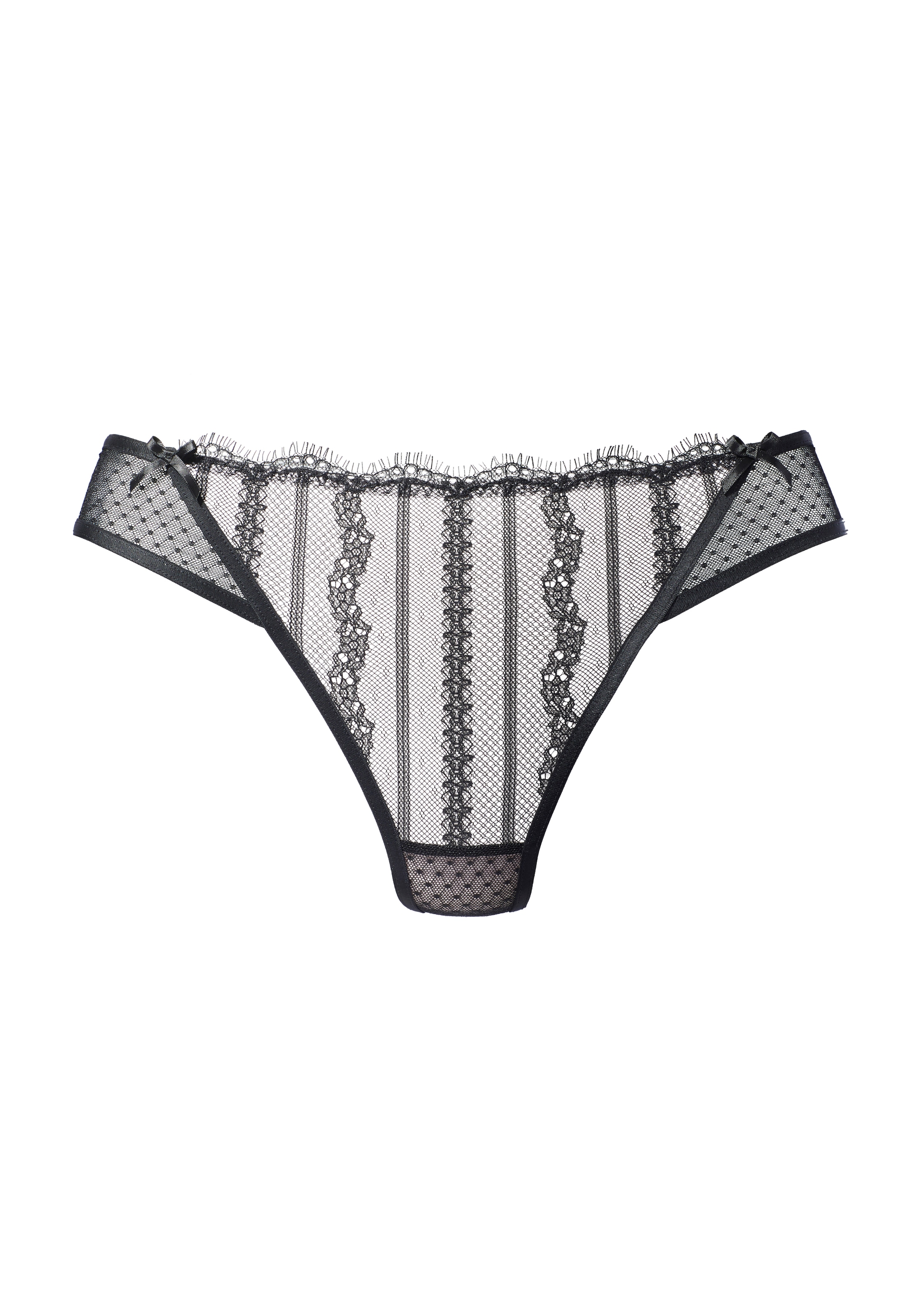 LASCANA String aus feiner Eyelash-Spitze und fancy Mesh, sexy Dessous