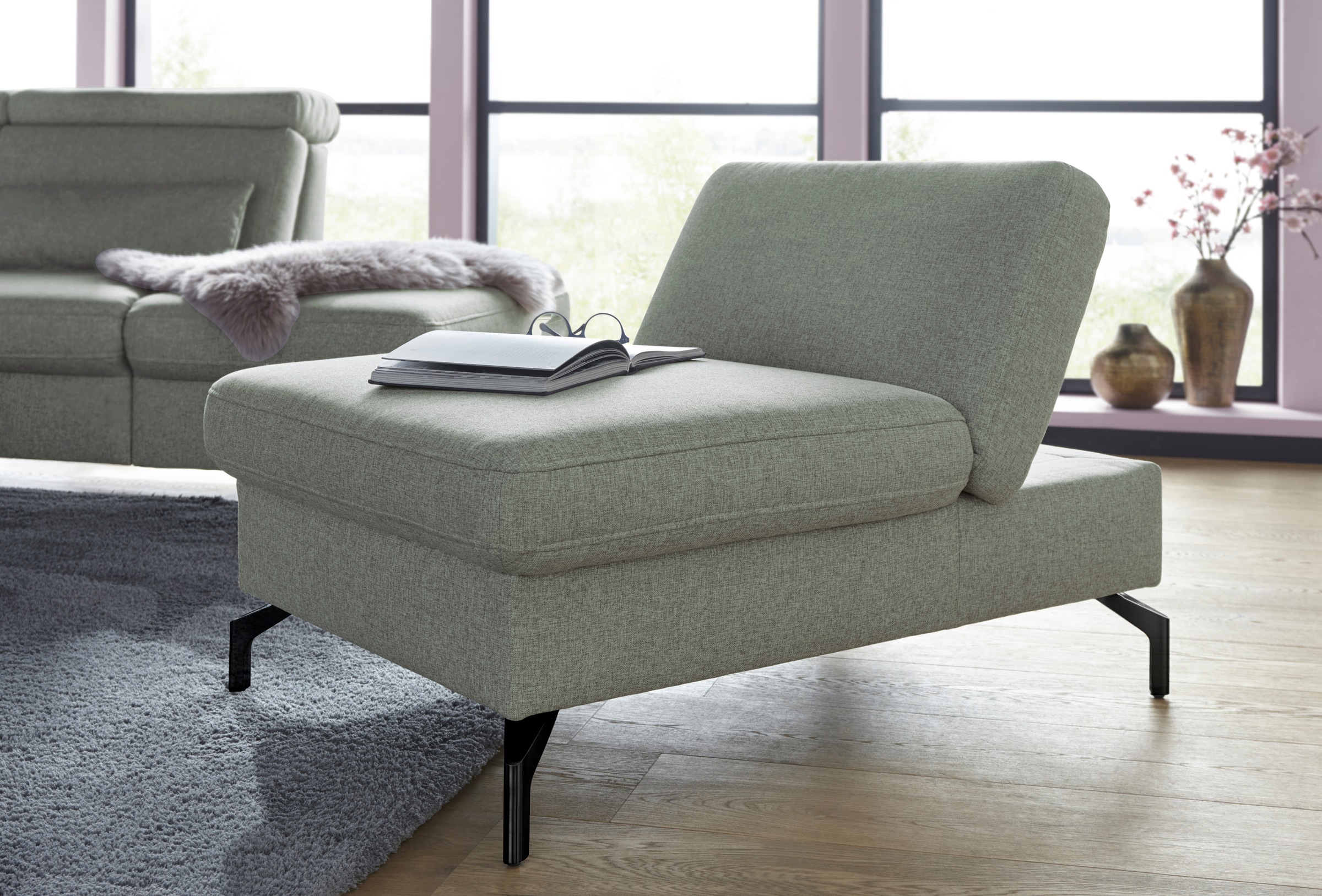 Image of sit&more Hocker, Fusshöhe 12 cm, mit Federkern und Klappfunktion bei Ackermann Versand Schweiz