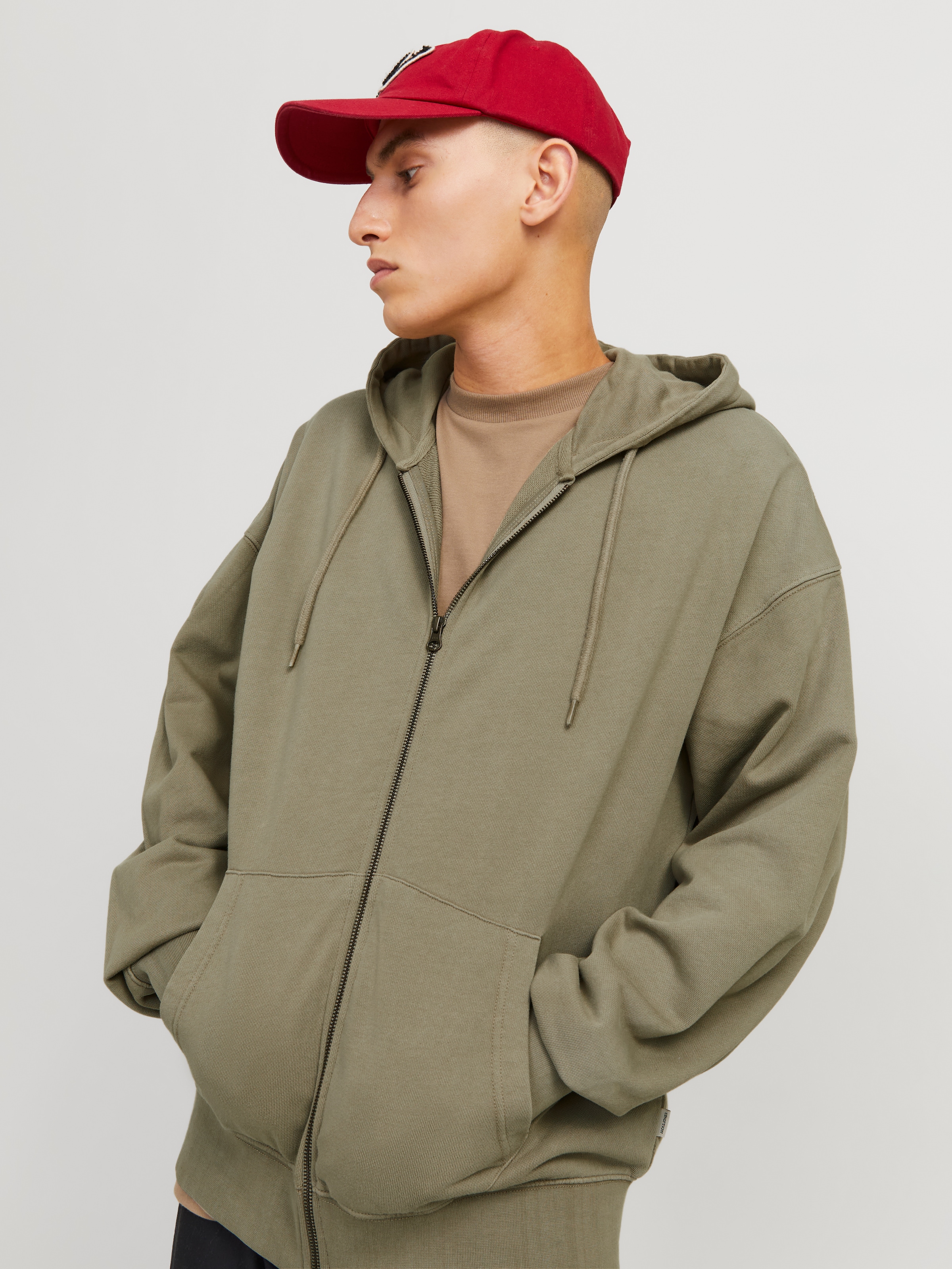 Jack & Jones Kapuzensweatjacke »JJECHARGE FADED SWEAT ZIP HOOD NOOS«, mit Kapuze