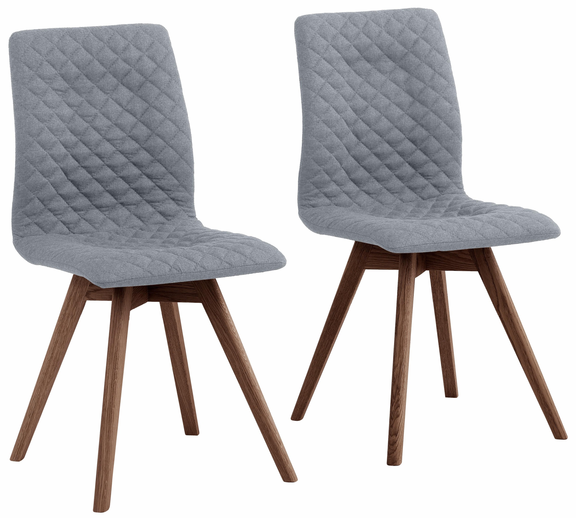 Image of andas 4-Fussstuhl »Rania«, (Set), 6 St., Webstoff fein, Beine in eiche oder nussbaum. Im 2er, 4er oder 6er-Set bei Ackermann Versand Schweiz