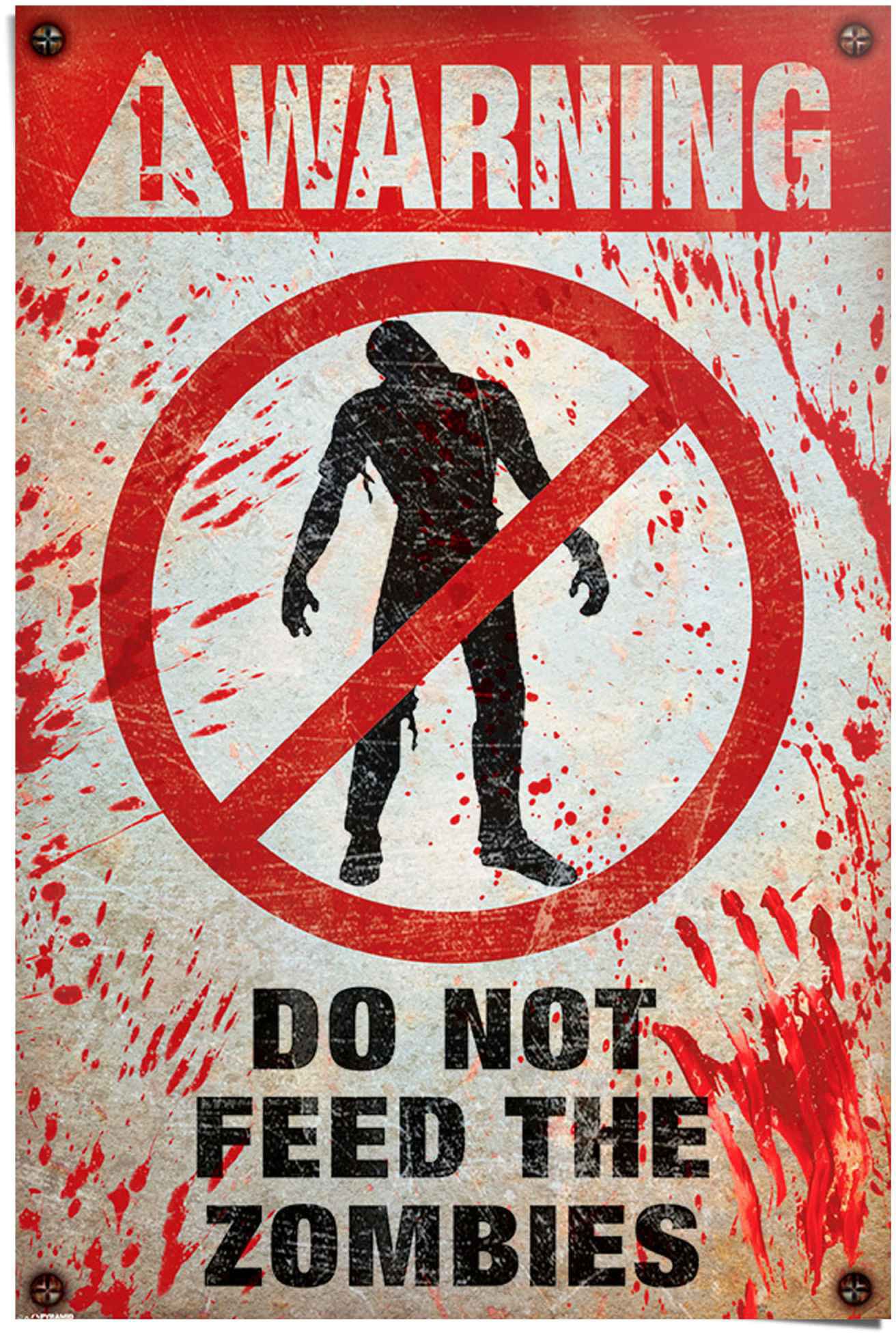 Image of Reinders Poster "Warning Do Not Feed The Zombies" 1 Stk. tlg.