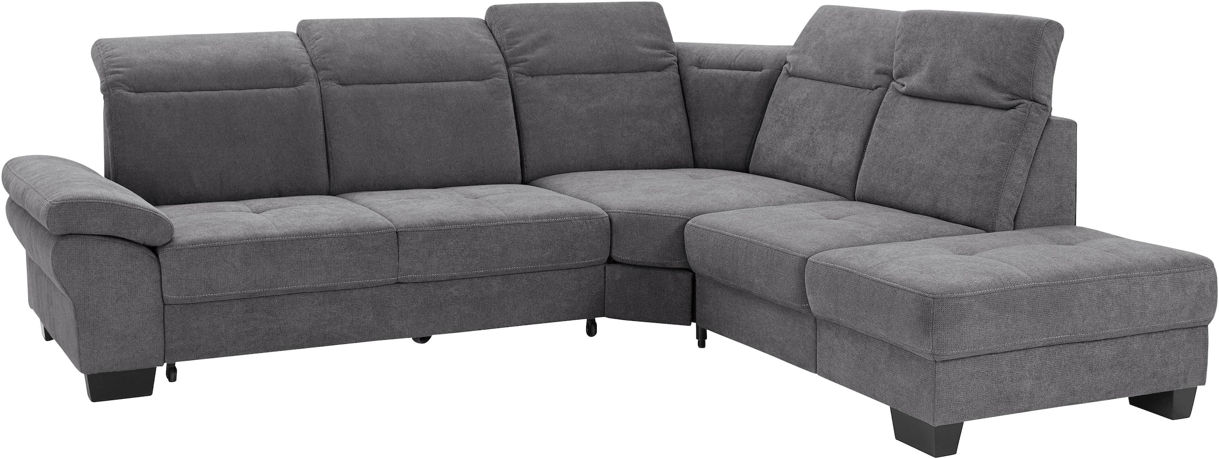 Places of Style Ecksofa »Cornwall L-Form«, incl. Sitztiefenverstellung, mit Bettfunktion und Kopfteilverstellung