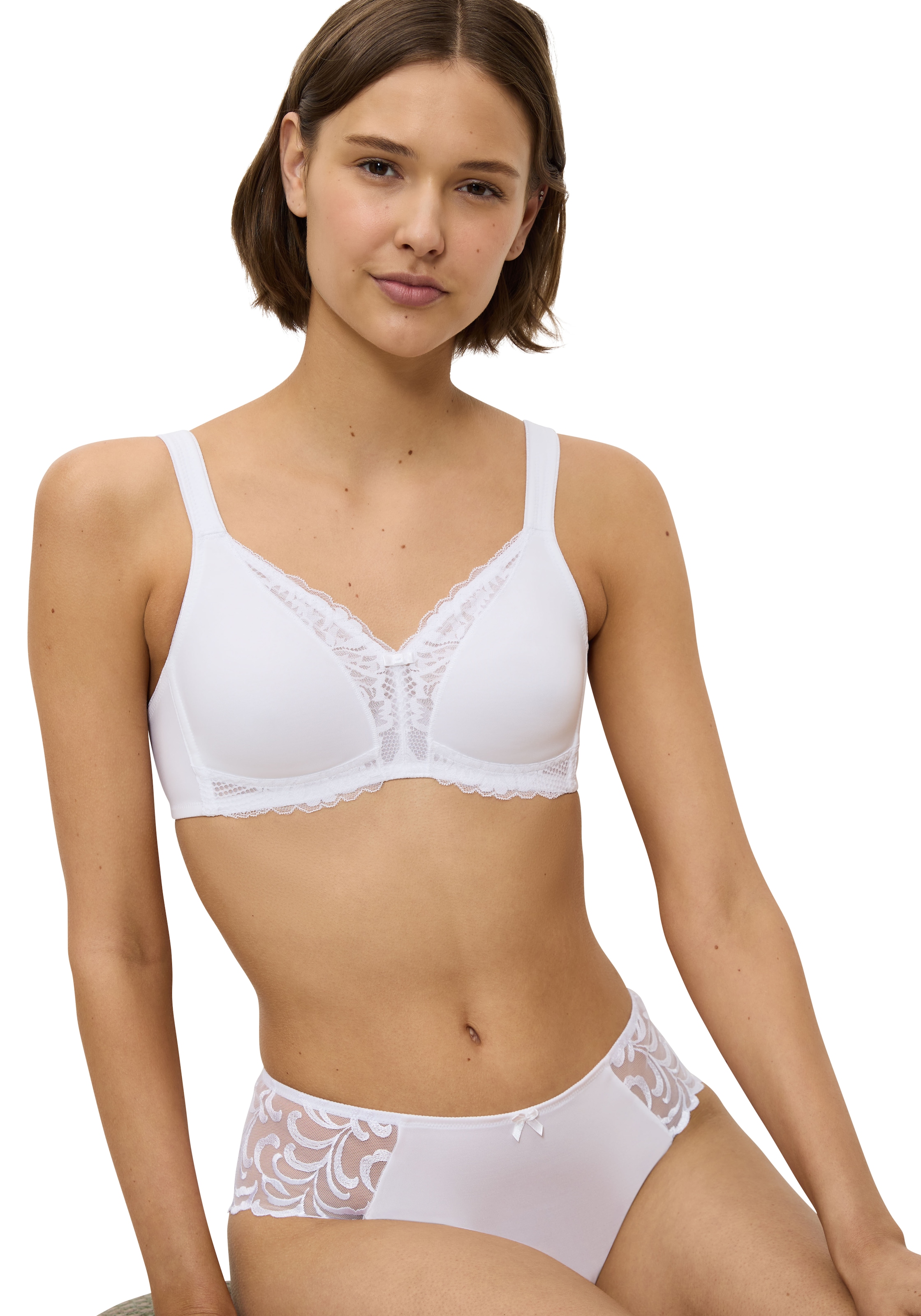 Triumph Bügelloser BH »Modern Lace+Cotton N«, Spitzeneinsätze