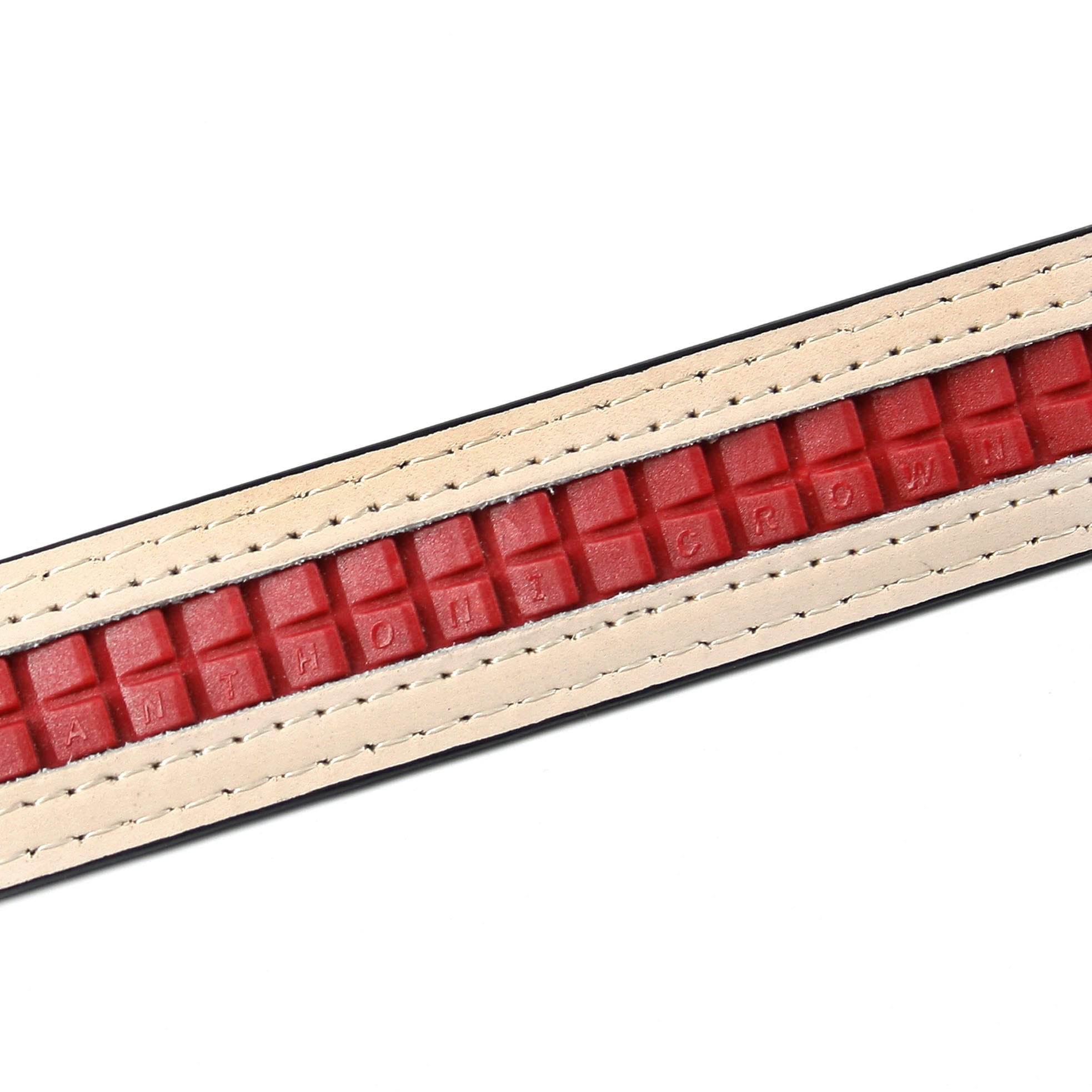 Anthoni Crown Ledergürtel , Schmaler Lackledergürtel, Metallschlaufe