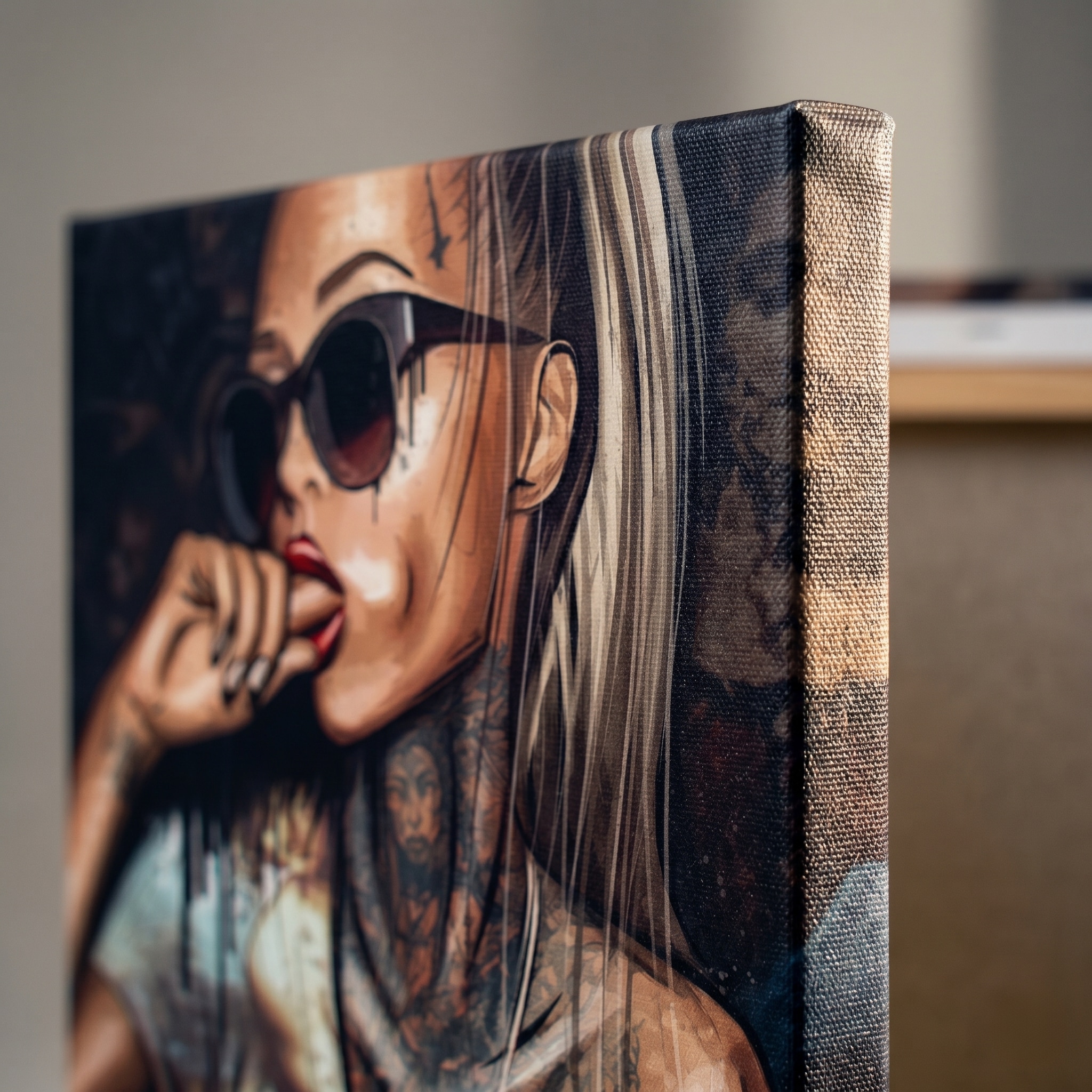 Affengeilebilder Leinwandbild »Female Popart by Rosa Piazza auf Keilrahmen gespannt« 1 Stk. tlg. Kunstdruck Wandbild Bild in verschiedenen Formaten