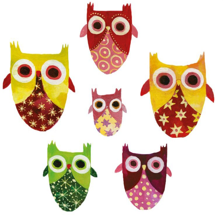 Image of Wall-Art Wandtattoo »Märchenhaft bunte Eulen Familie«, (1 St.) bei Ackermann Versand Schweiz