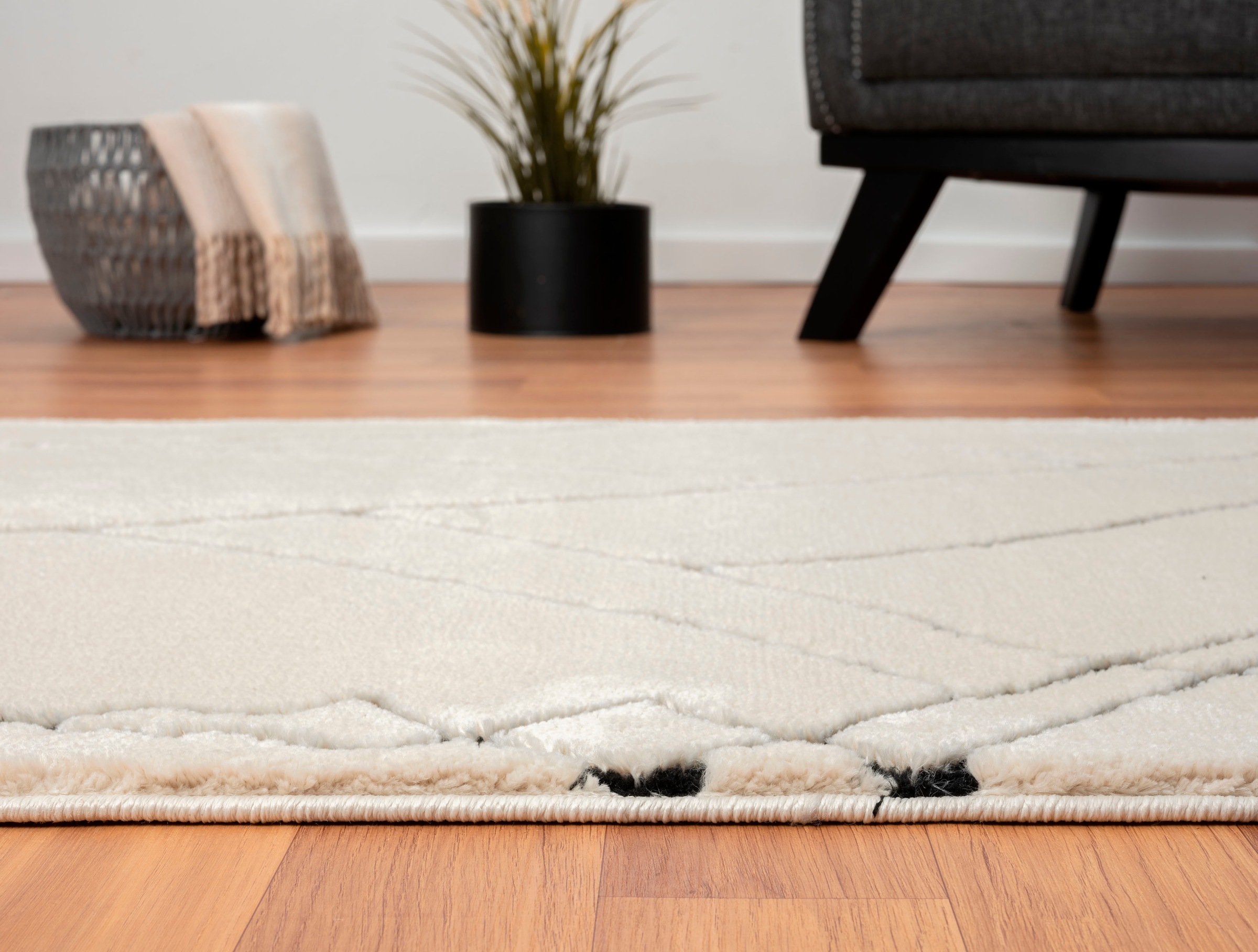 Myflair Möbel & Accessoires Hochflor-Läufer »Moroccan Drawline«, rechteckig, 24 mm Höhe, modern, marokkanisches Design, flauschig weich durch Hochflor
