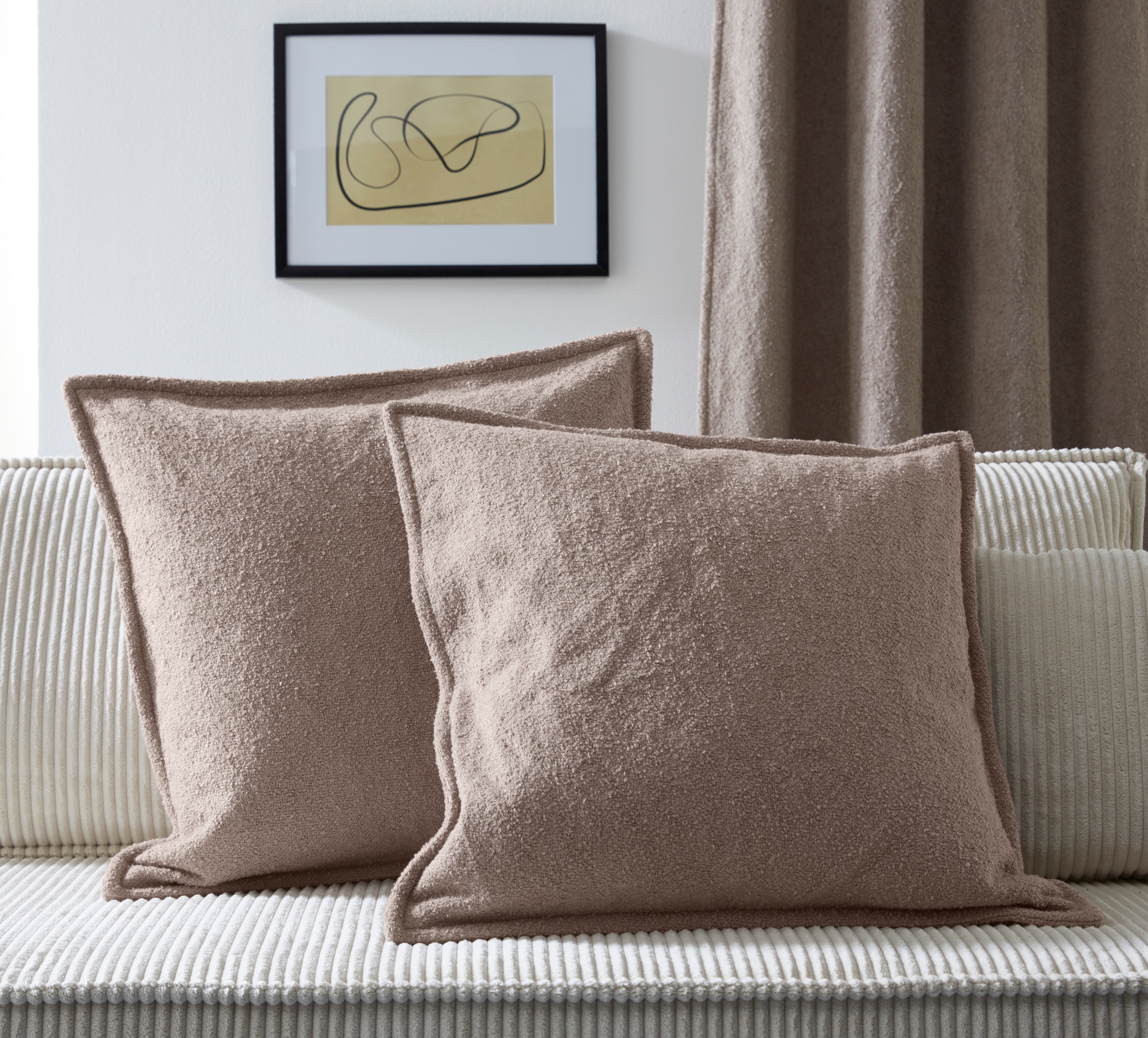homsy by Ana Johnson Dekokissen "Bouclea" 2 er-Set, Dekokissen, 50 x 50 cm mit Reißverschluss, ohne Füllung