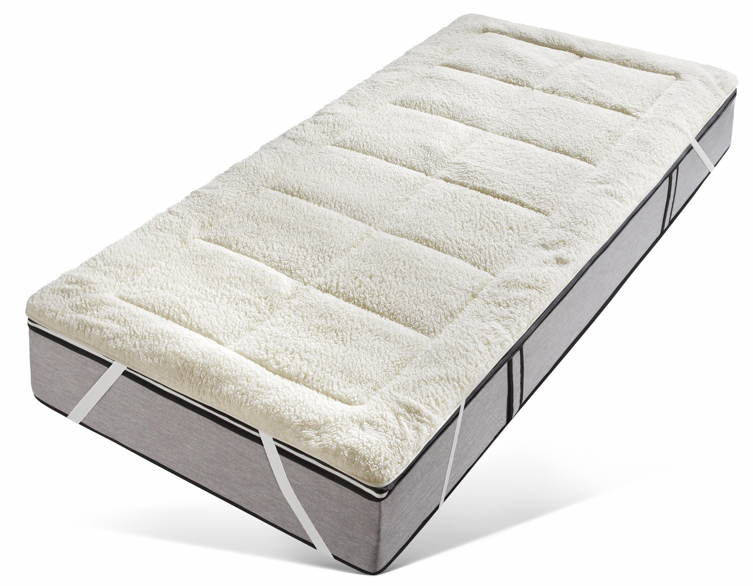 Image of RIBECO Matratzenauflage "Luise, in Lammfloor Optik, 90x200 cm und weitere Grössen" Auflage beidseitig für Sommer und Winter nutzbar, waschbar bis 60C