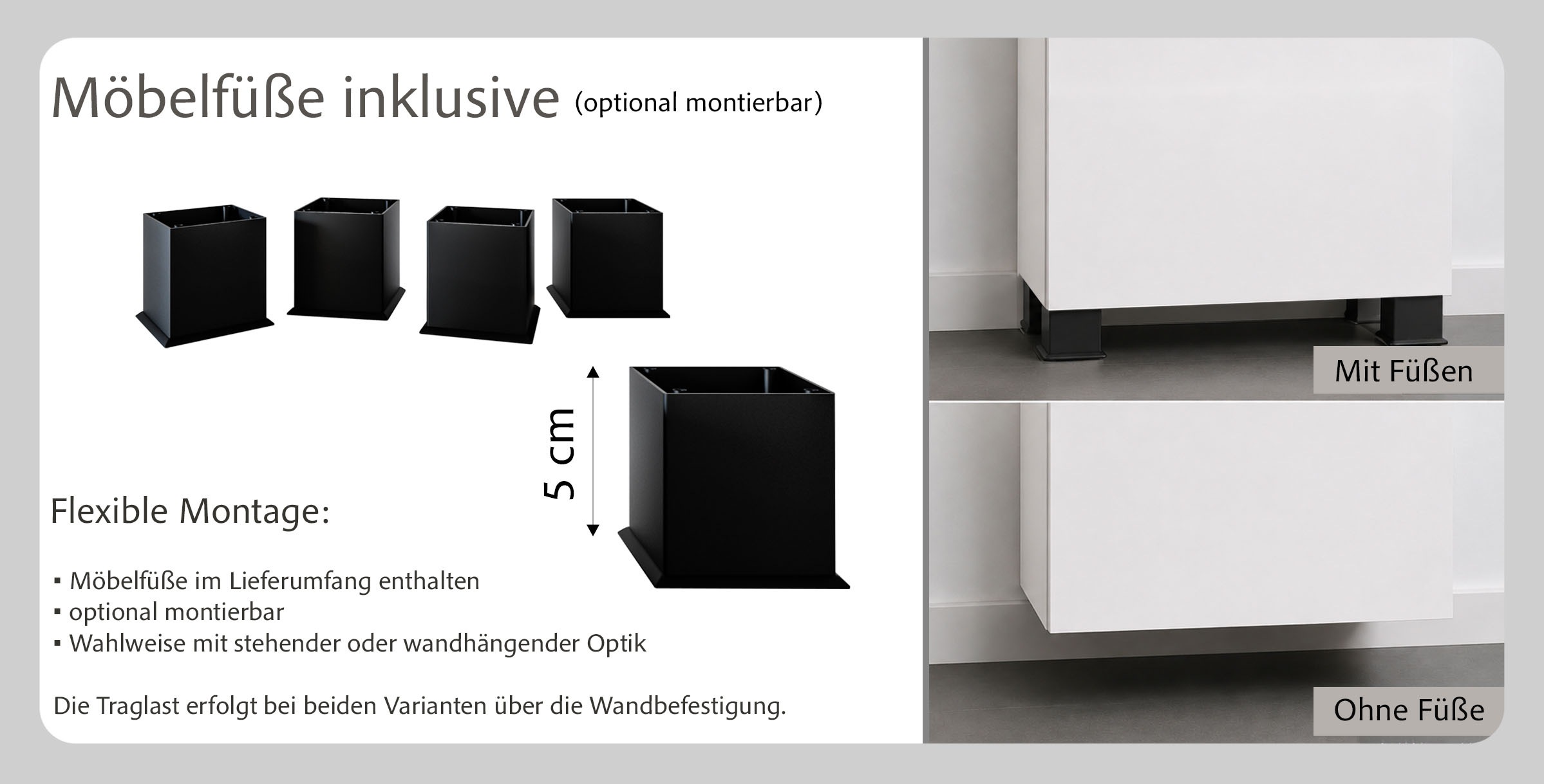 GOODproduct Badmöbel-Set »BOZEN, 3-tlg. Unterbecken-Set«