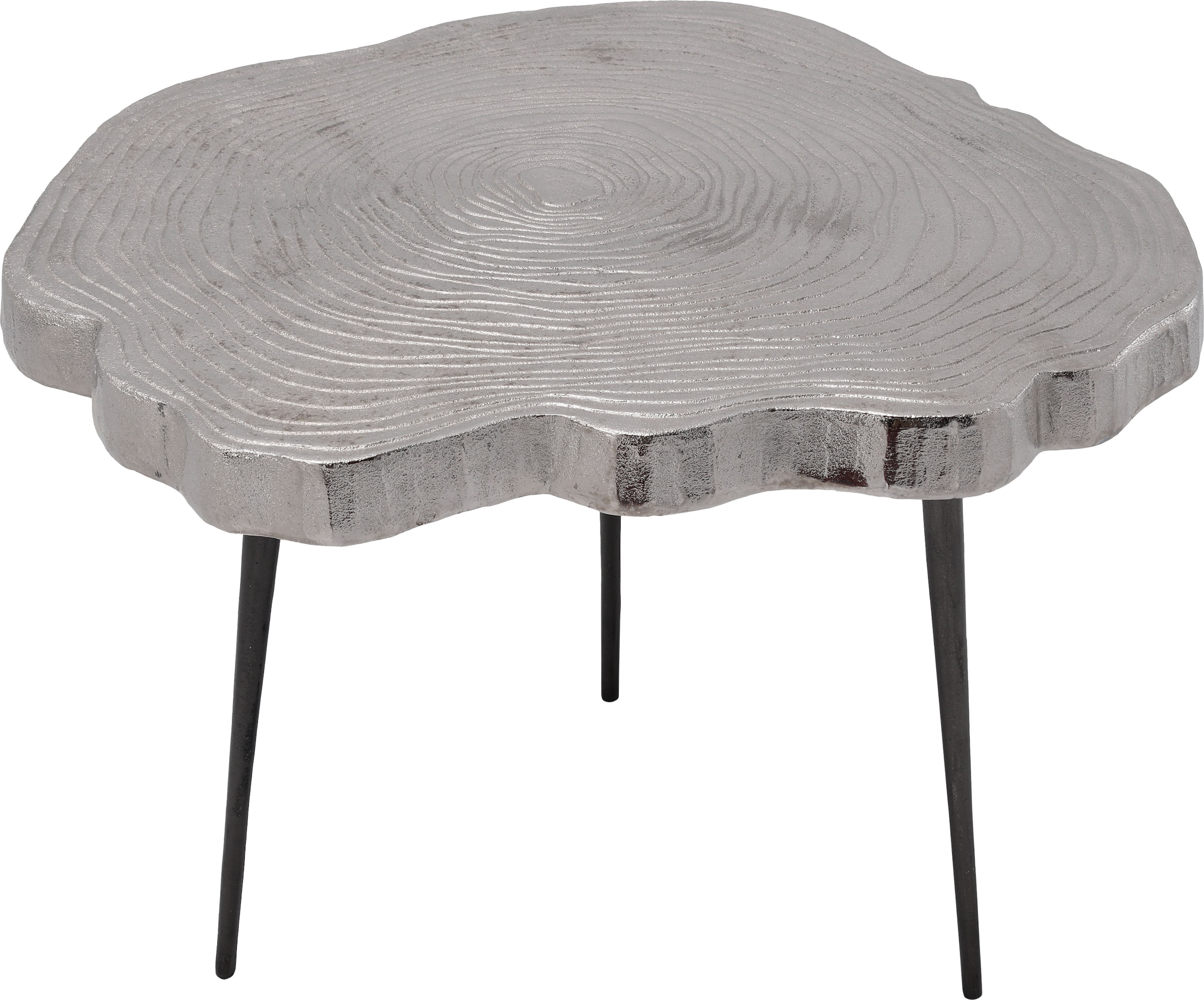 Kayoom Beistelltisch »Wood Art 225, detailverliebter Beistelltisch, edler Look«, (1 St.), Dekorativer Beistelltisch, Baumscheiben-Design, Retro-Look