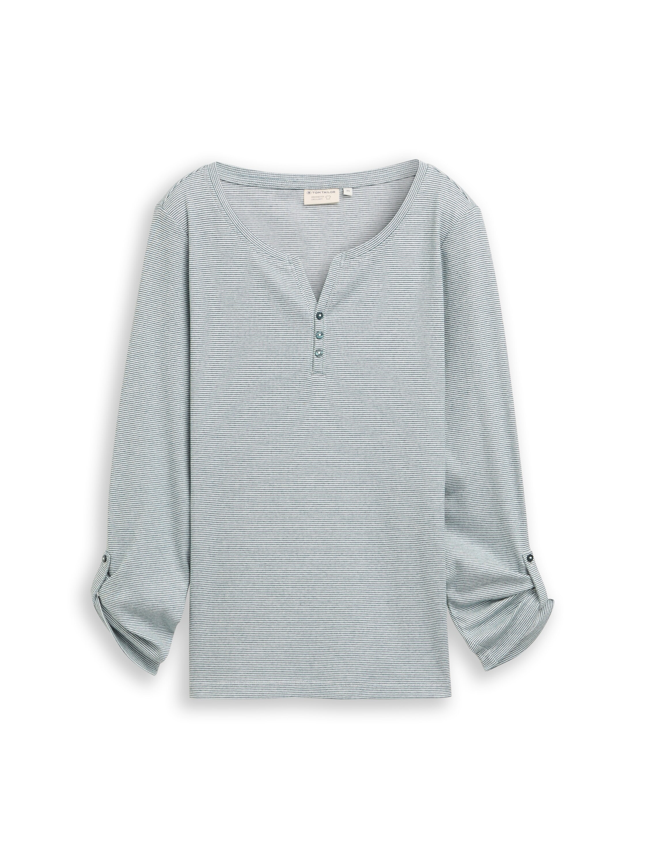 TOM TAILOR Henleyshirt mit Turn-Up-Arm