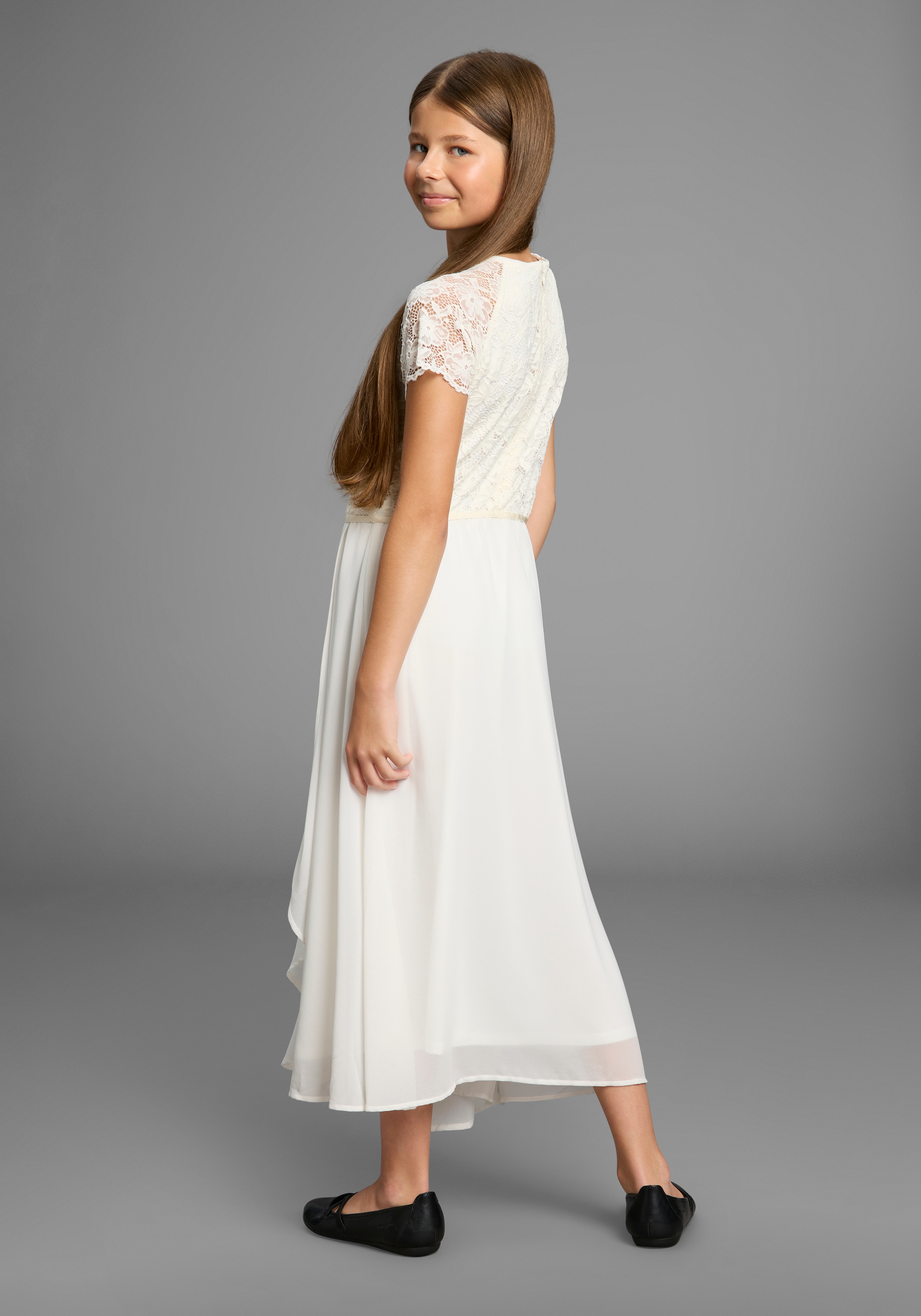 KIDSWORLD Robe en jersey »Festliches Kleid mit Spitze« Elegantes Kleid mit Spitze und Chiffon