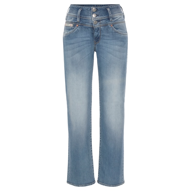 ♕ Herrlicher Straight-Jeans »RAYA«, mit seitlichen Keileinsätzen für eine  streckende Wirkung versandkostenfrei bestellen