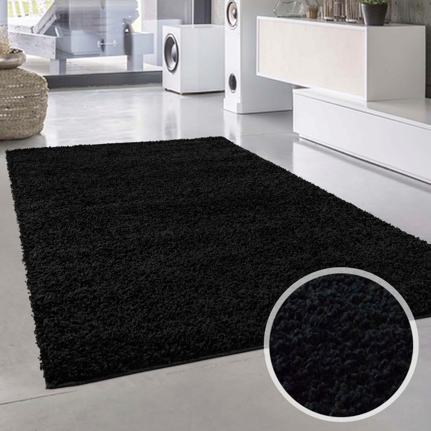 Image of Carpet City Hochflor-Teppich "Shaggi uni 500" rechteckig 30 mm Höhe Läufer, Shaggy, Uni, Langflor, weich, Wohnzimmer, Schlafzimmer, Kinder