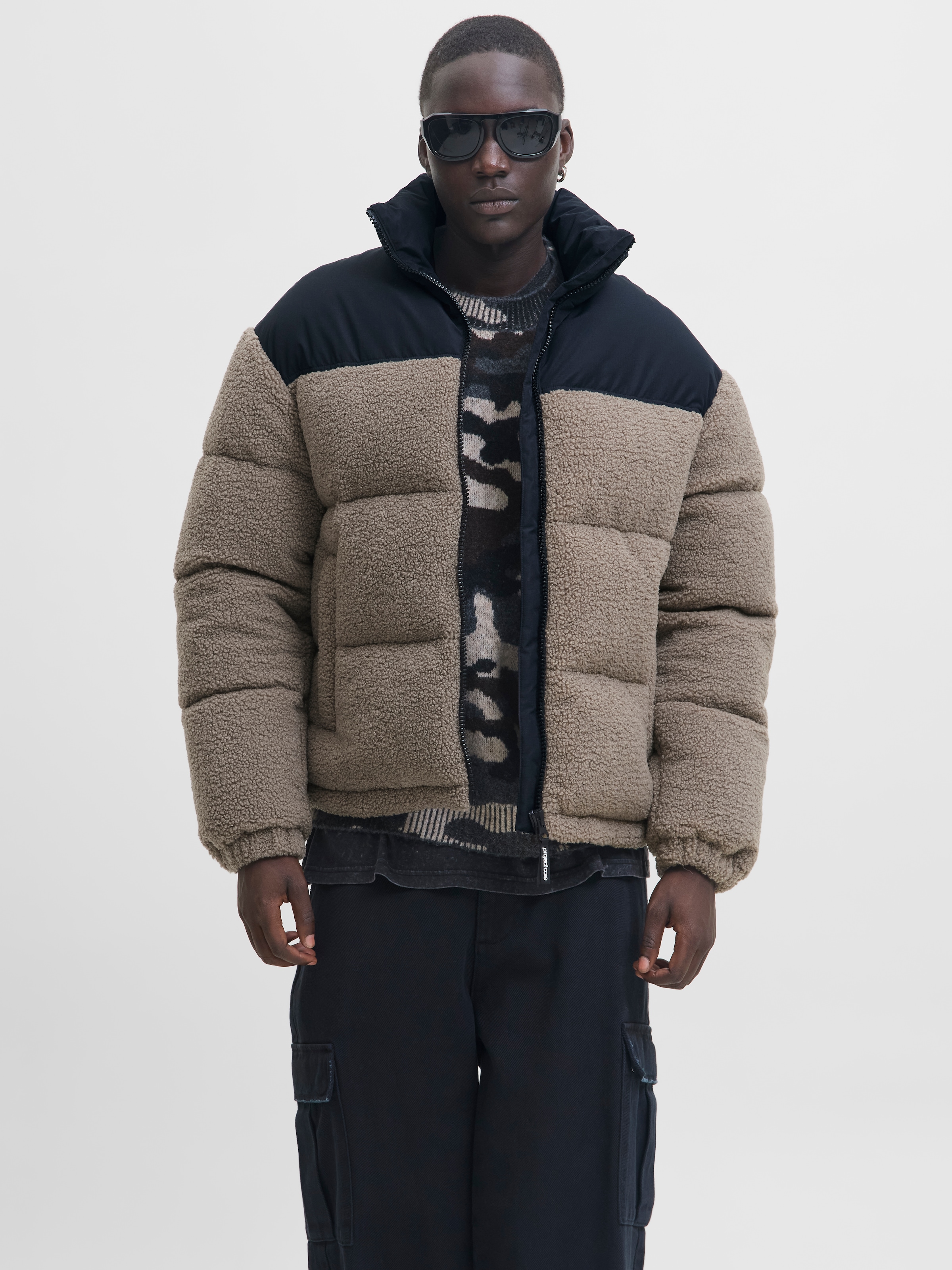 Image of Jack & Jones Steppjacke "JCOFLARE TEDDY PUFFER JACKET"