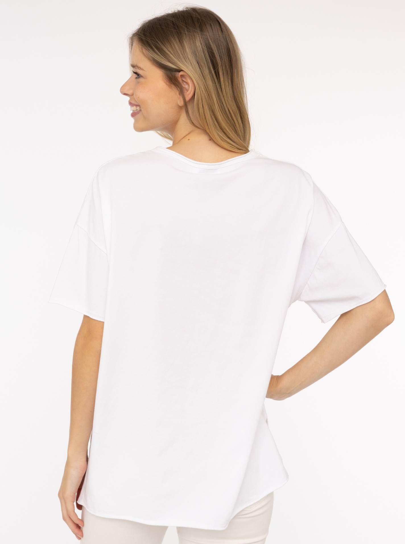 Zwillingsherz Kurzarmshirt »Oversized Shirt Stempeldruck "Moin"«, mit mit grossem MOIN Druck