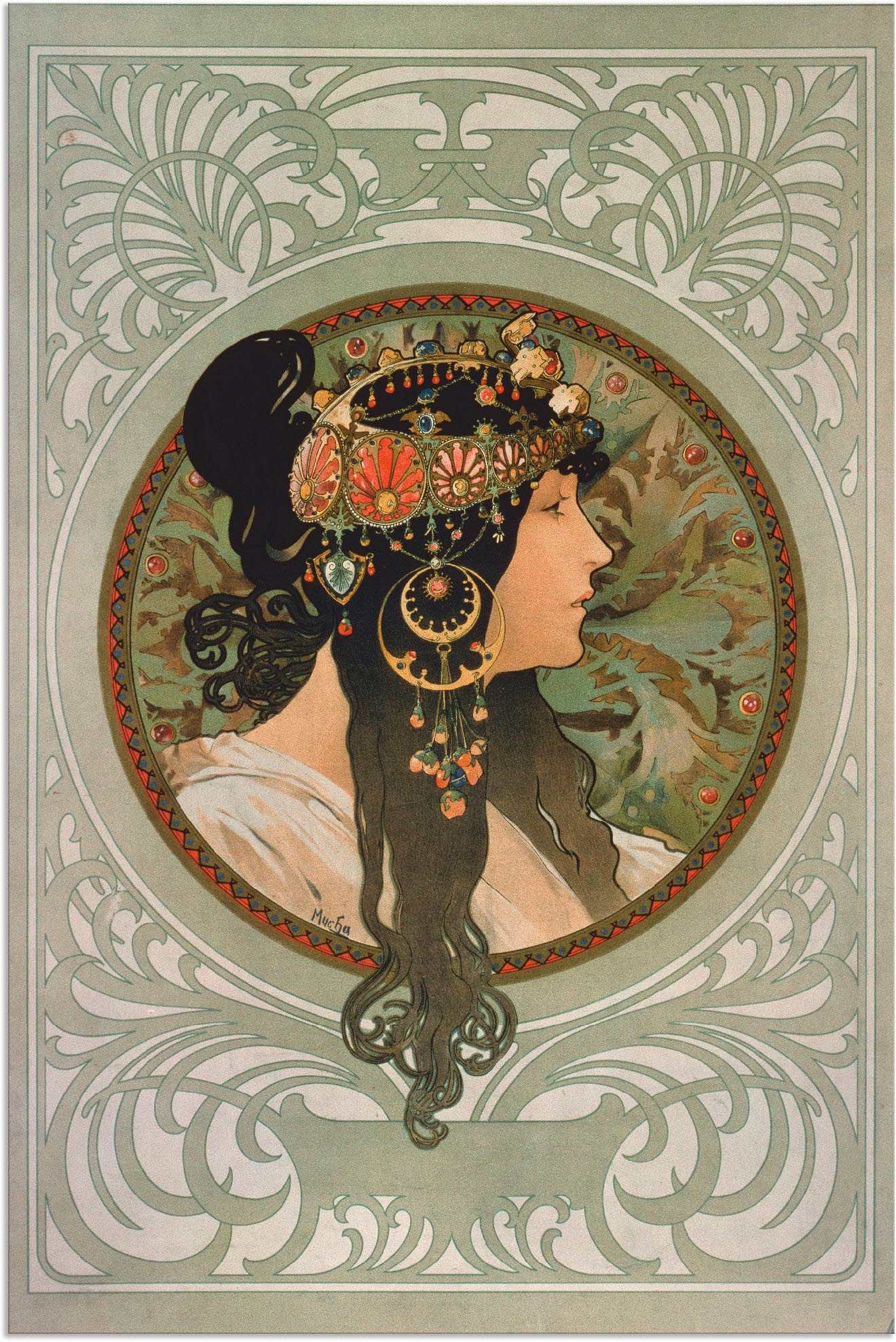 Image of Artland Wandbild »Die Brünette. 1897.«, Frau, (1 St.), in vielen Grössen & Produktarten - Alubild / Outdoorbild für den Aussenbereich, Leinwandbild, Poster, Wandaufkleber / Wandtattoo auch für Badezimmer geeignet bei Ackermann Versand Schweiz