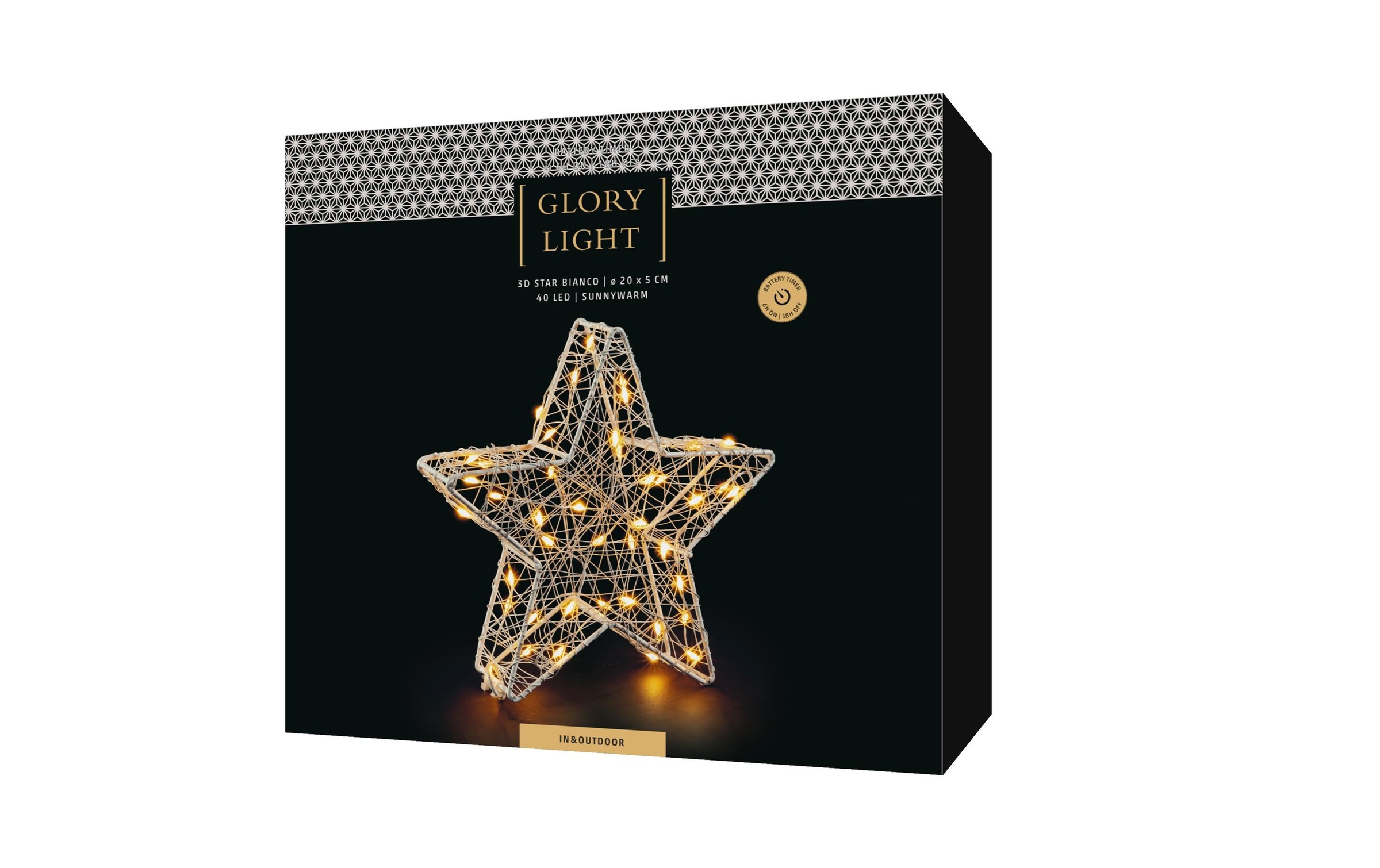 STT Lumière décorative LED »Tischdeko 3D Star Bianco S, 20«