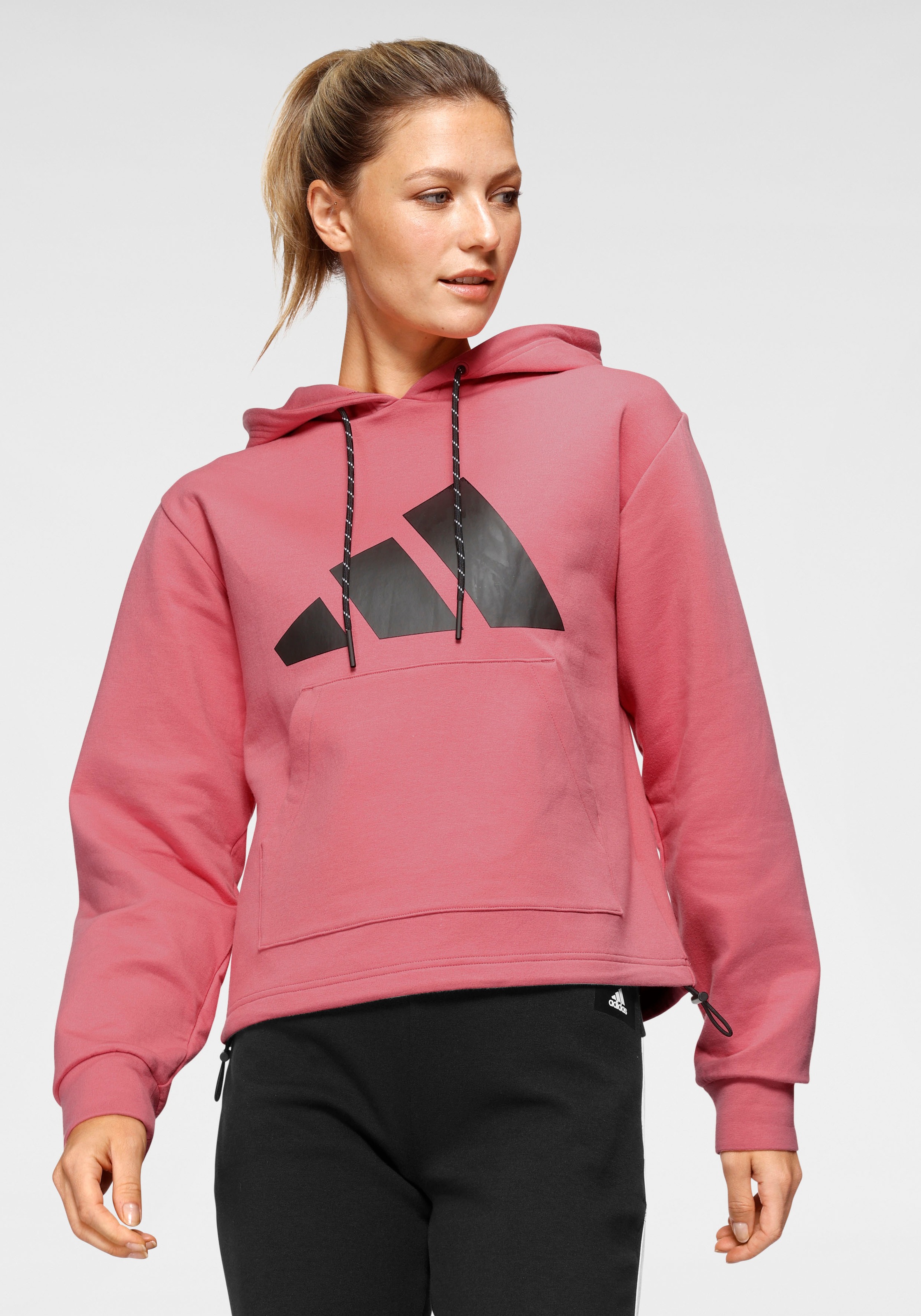 Image of adidas Performance Kapuzensweatshirt »WOMEN RELAXED FIT LOGO HOODIE« bei Ackermann Versand Schweiz