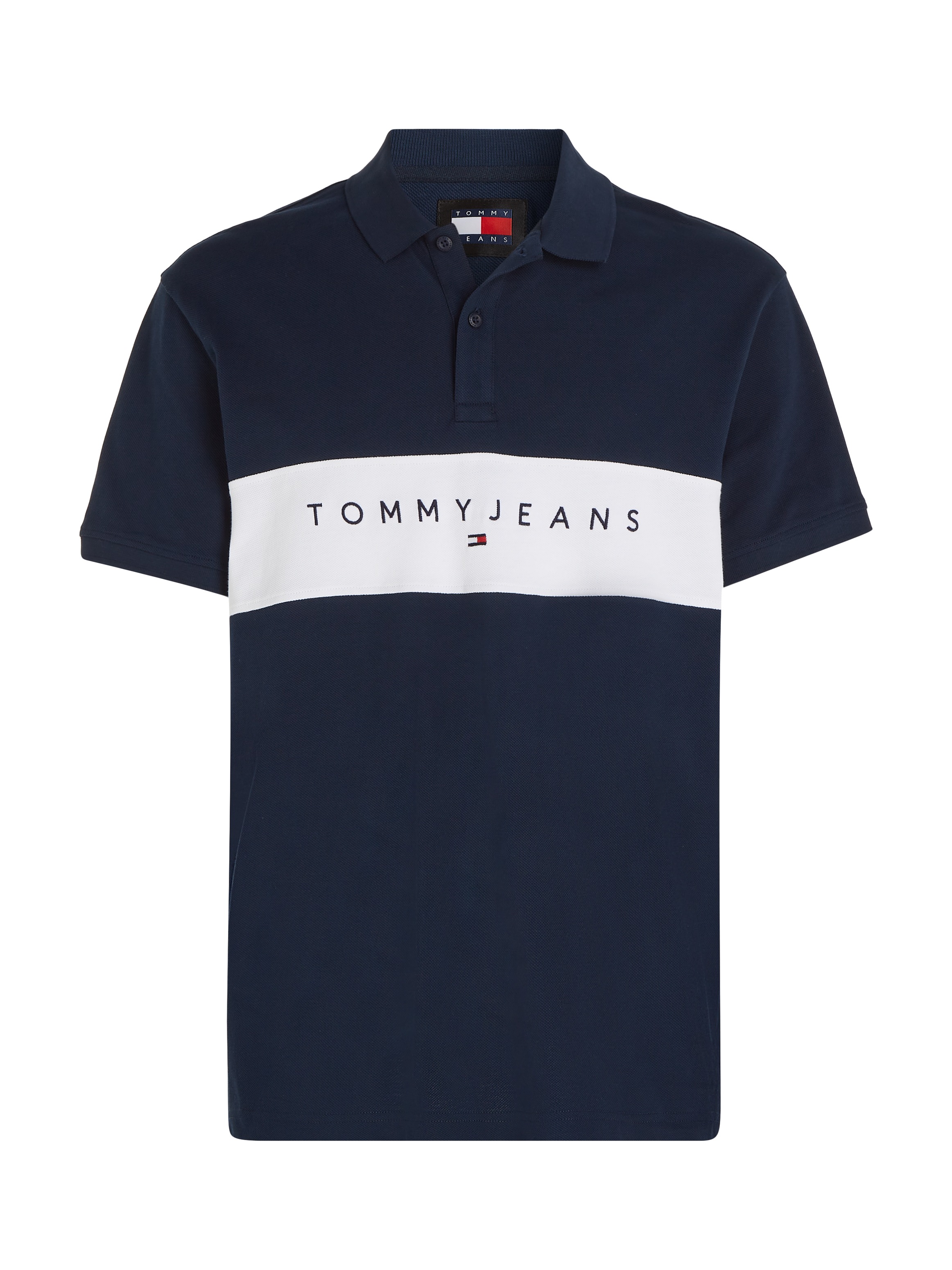 Tommy Jeans Poloshirt »TJM REG LINEAR POLO«, mit grossem Tommy Jeans Schriftzug