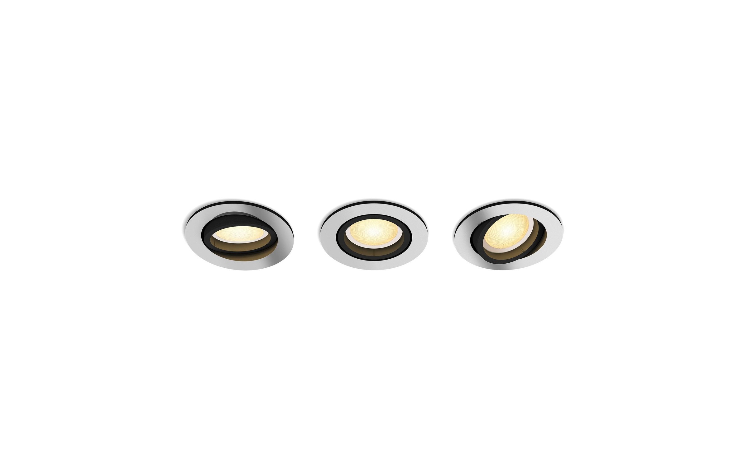 Image of Philips Hue LED Deckenleuchte "Milliskin 3er-Pack Rund" GU10 Kaltweiss Tageslichtweiss Warmweiss