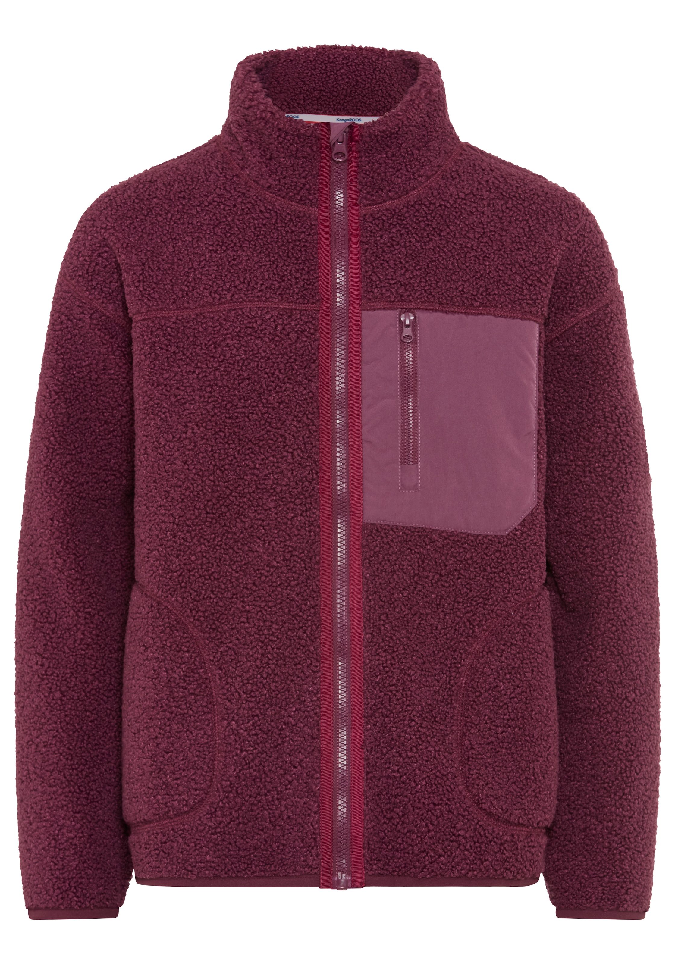 KangaROOS Veste sweat »Fleecejacke, Kuschel-Jacke mit reflektierendem KangaROOS Badge« Veste douce en peluche teddy, parfaite pour enfiler