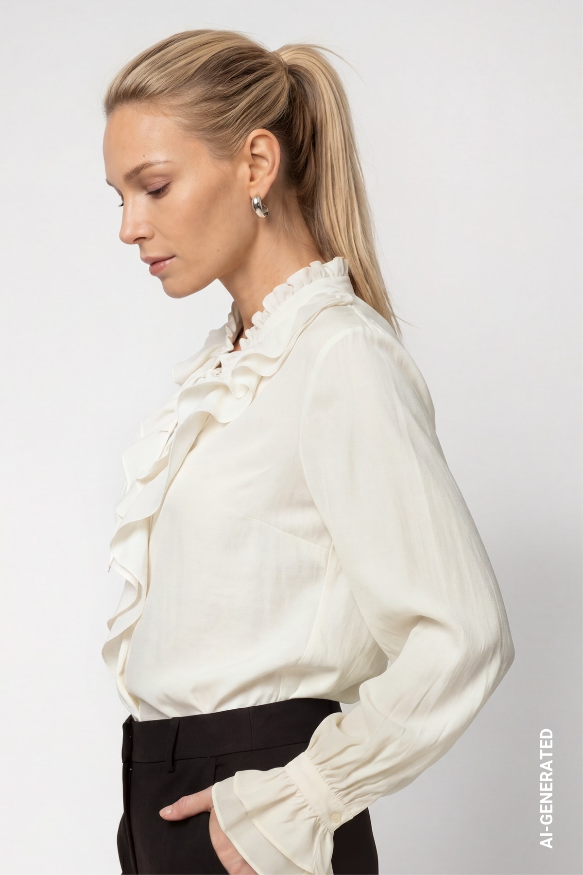 Monari Rüschenbluse »Bluse Rüschen« Regular fit mit Volantdetails