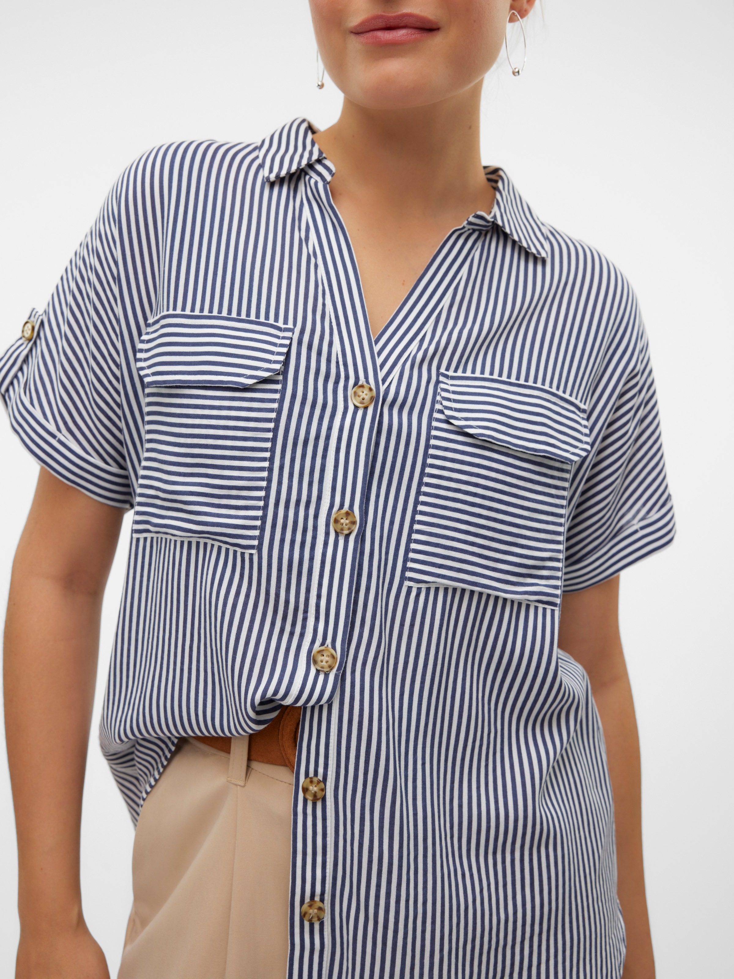 Vero Moda Hemdbluse »VMBUMPY S/S SHIRT WVN GA NOOS«