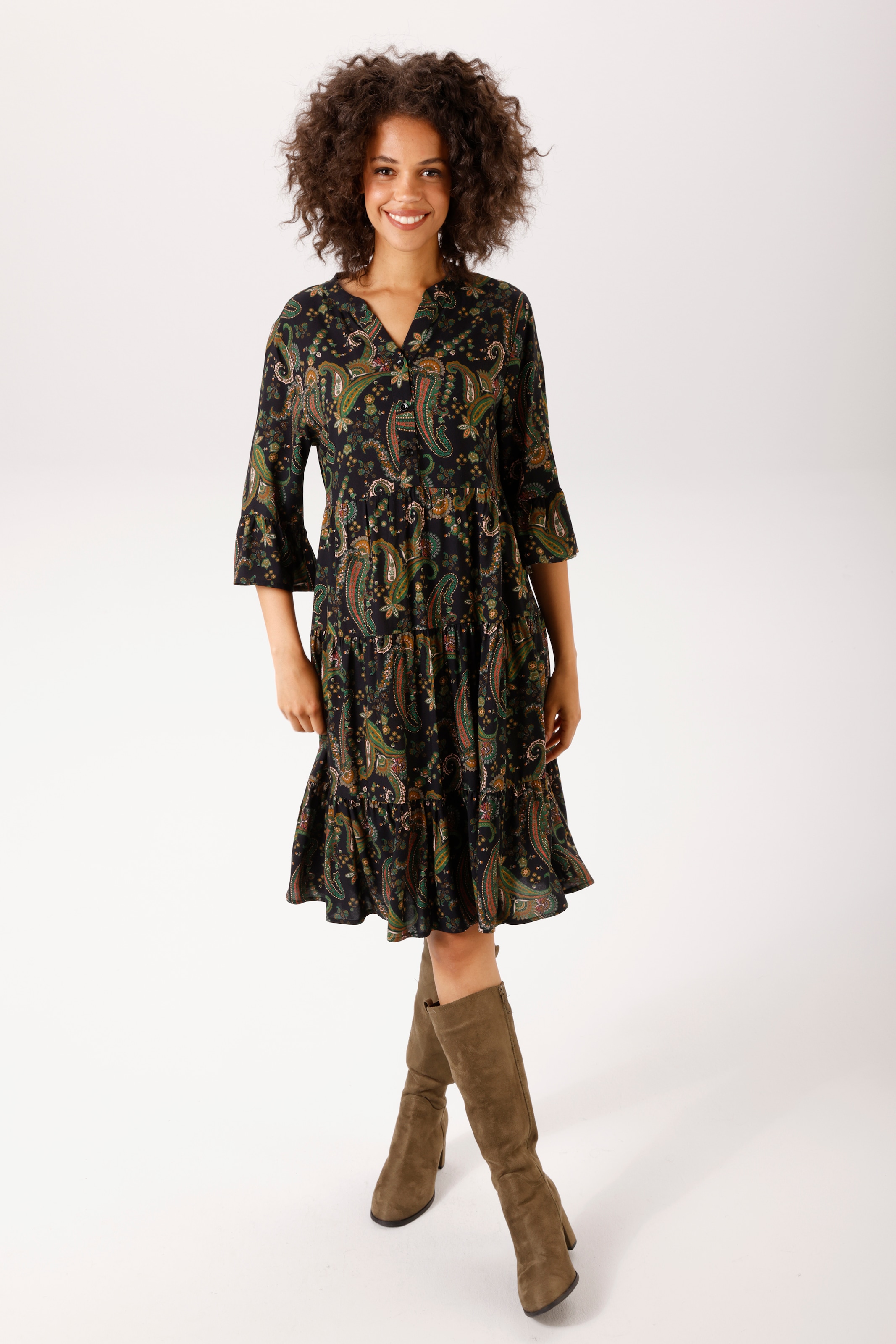Image of Aniston CASUAL Tunikakleid mit farbenfrohen Paisley-Muster bedruckt - NEUE KOLLEKTION