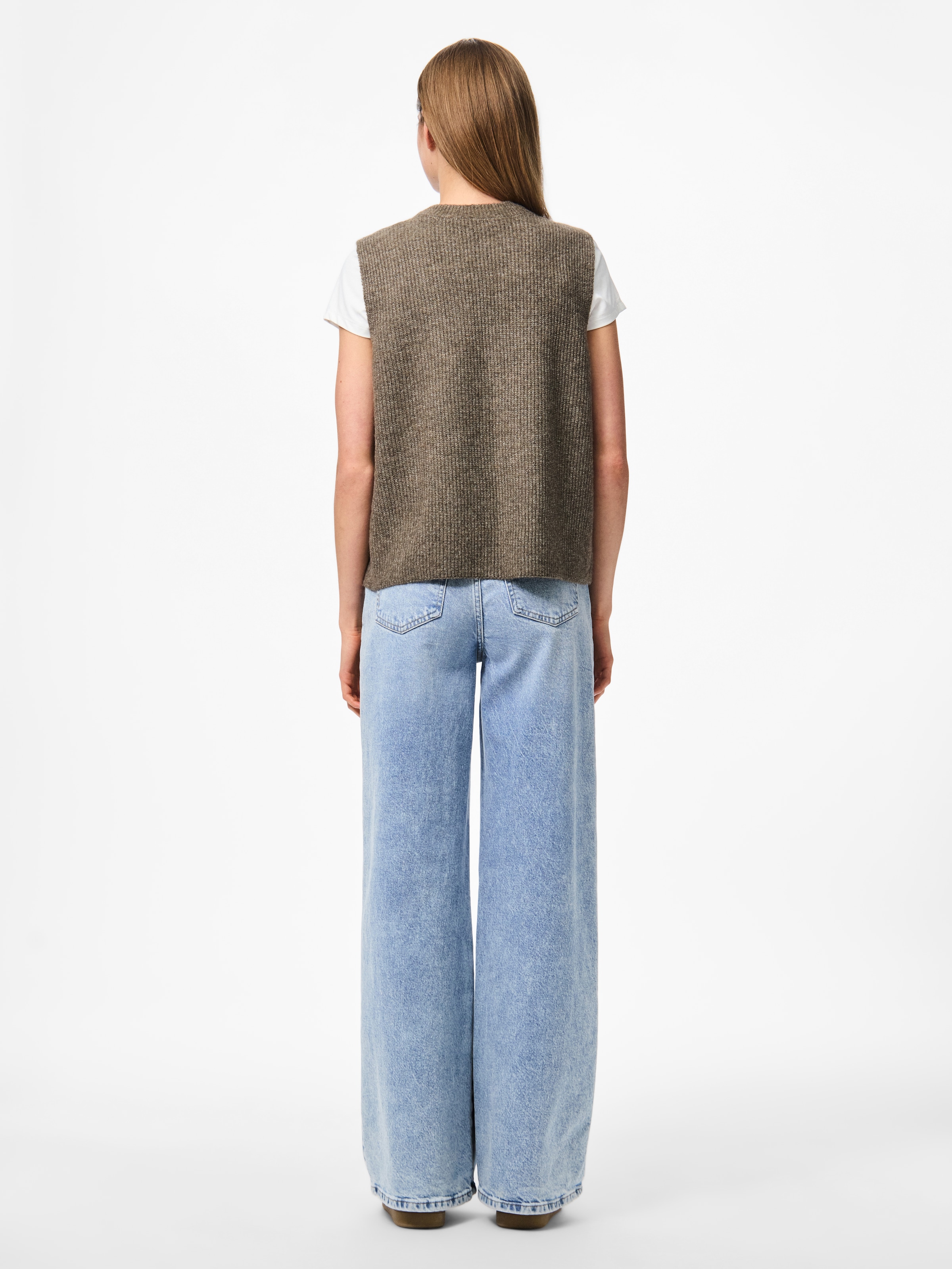 pieces Cardigan »PCSILLY SL REV TIE VEST KNIT NOOS BC« mit Bindebändern