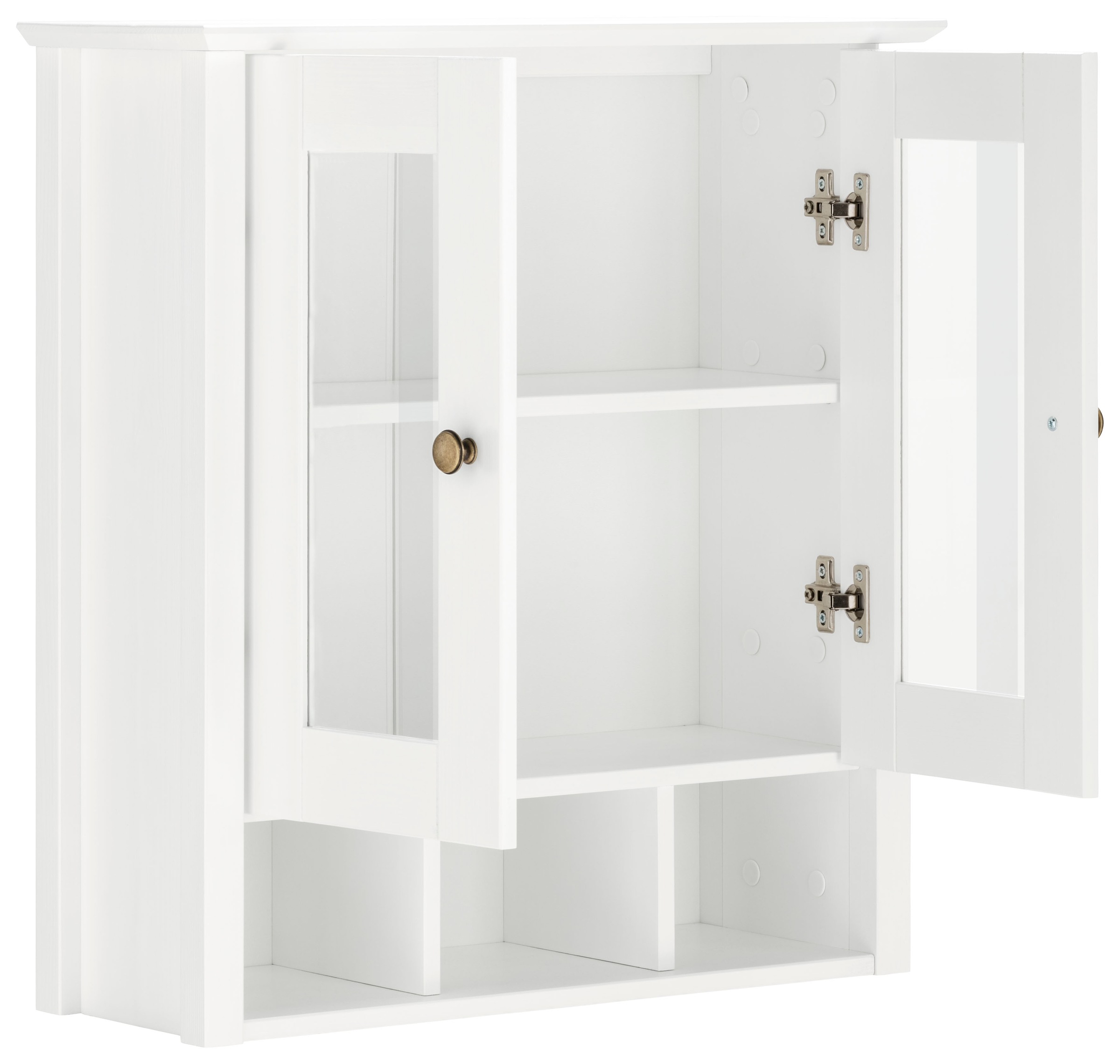 Home affaire Armoire suspendue »Vili« Badezimmerschrank, mit Glastüren, Breite 60 cm, aus Massivholz