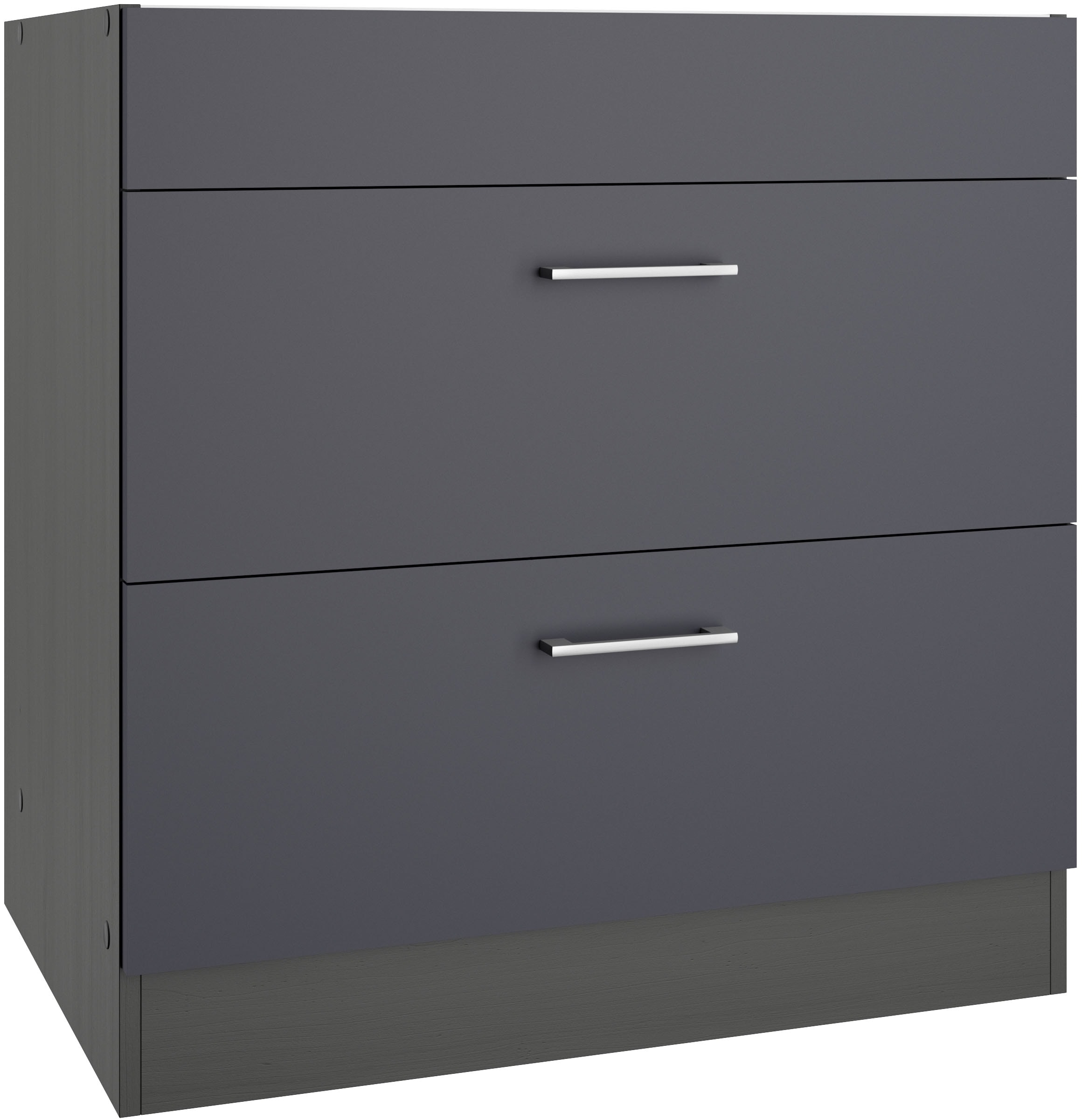KOCHSTATION Kochfeldumbauschrank »KS-Milan« Kochfeldumbau 80 cm, matte oder hochglänzende Fronten