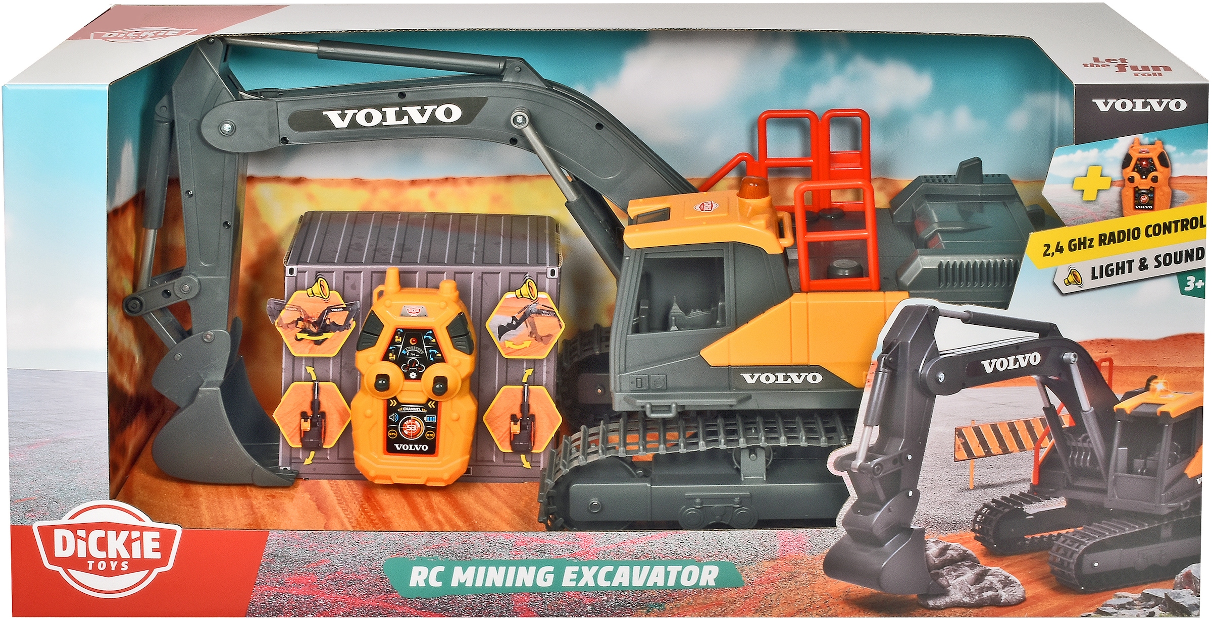 Dickie Toys RC-Bagger »Volvo Mining Excavator RC«, mit Licht und Sound