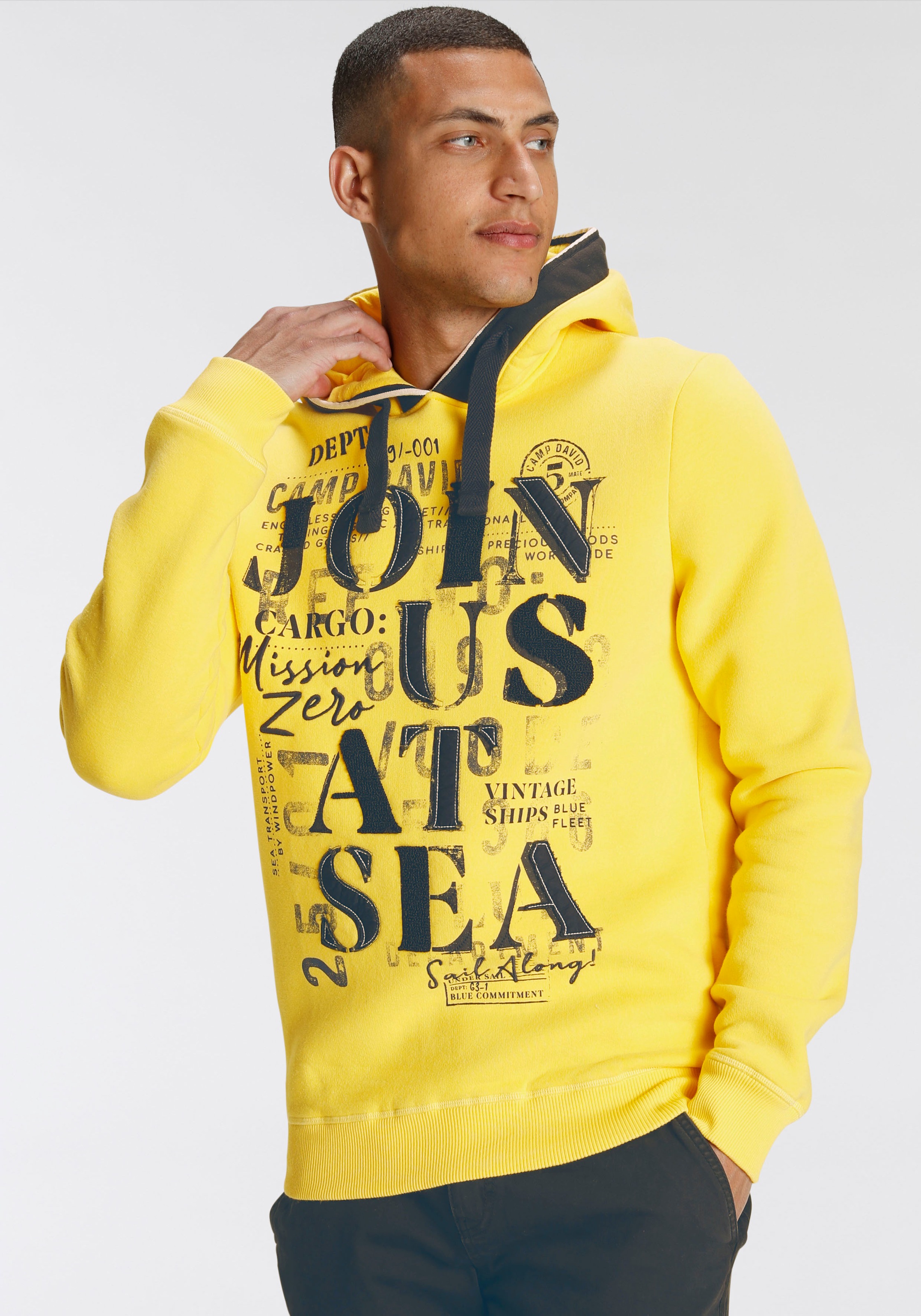 Image of CAMP DAVID Kapuzensweatshirt, mit Logofrontprint bei Ackermann Versand Schweiz