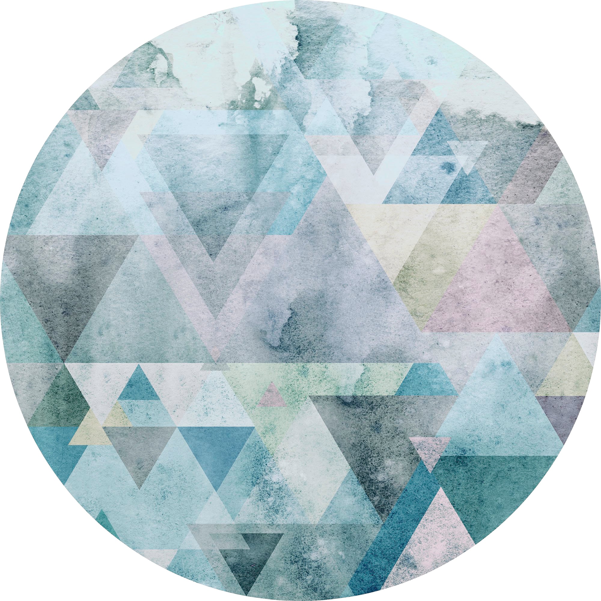 Image of Komar Vliestapete "Vlies selbstklebend - Blueprism - Grösse 125 x 125 cm" bedruckt glatt Wohnzimmer, Schlafzimmer