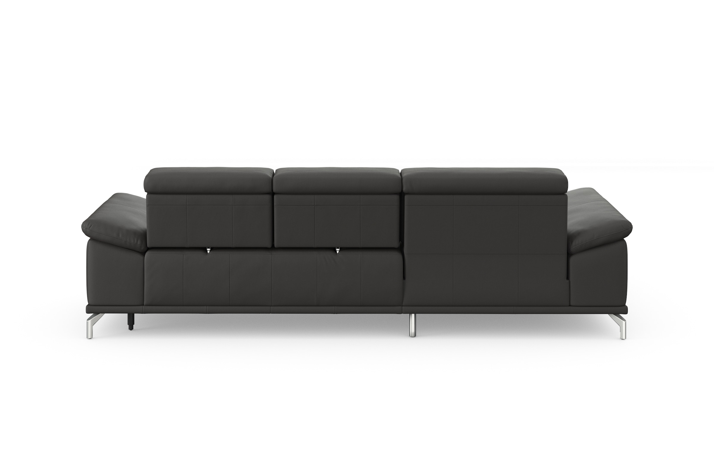 sit&more Ecksofa »Cabrio L-Form, mit Sitztiefenverstellung, Arm- und Kopfteilverstellung«, 2 Nierenkissen, Federkern, optional Bettfunktion und Stauraum