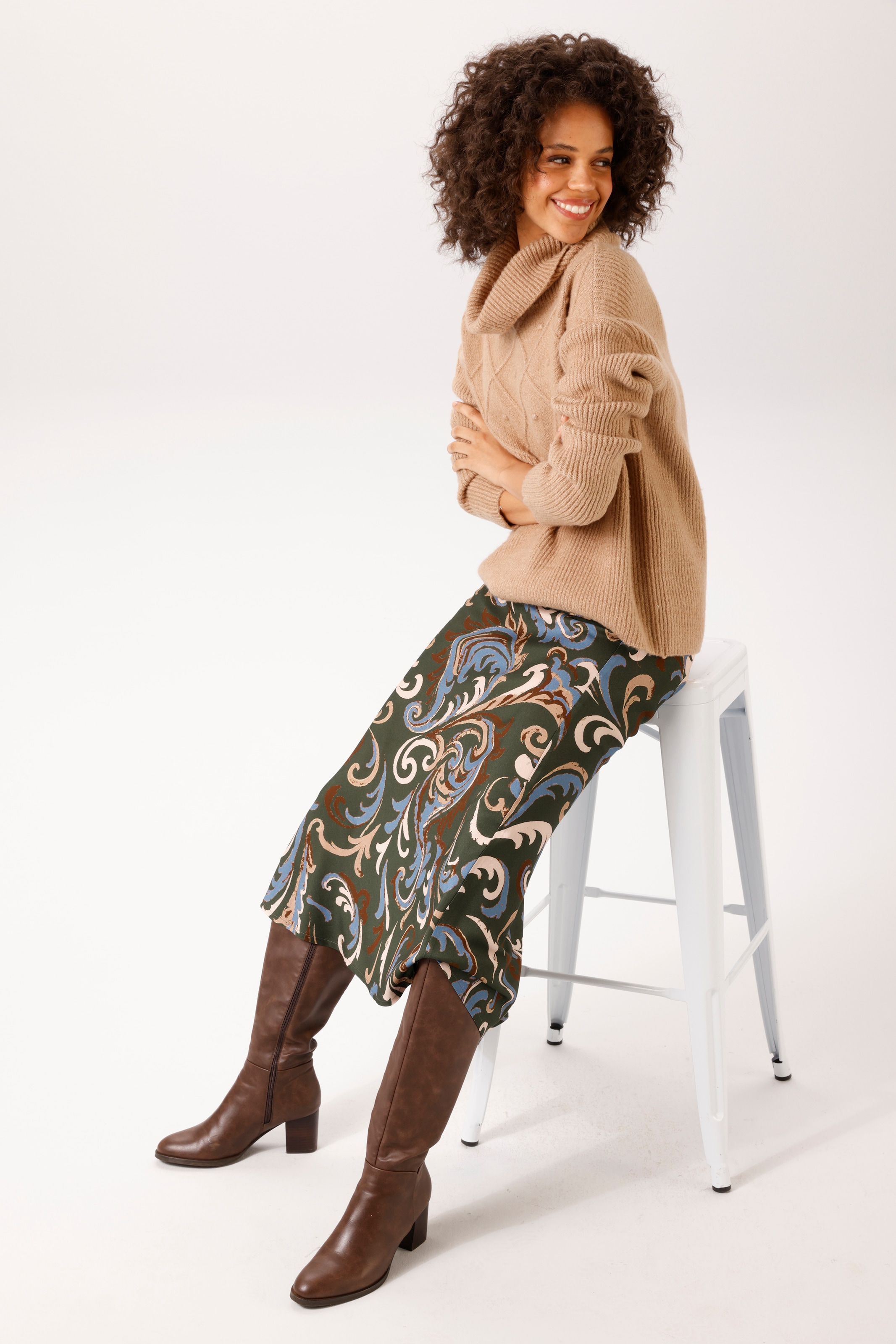 Aniston CASUAL Maxirock mit grossflächigem Paisley-Muster - NEUE KOLLEKTION