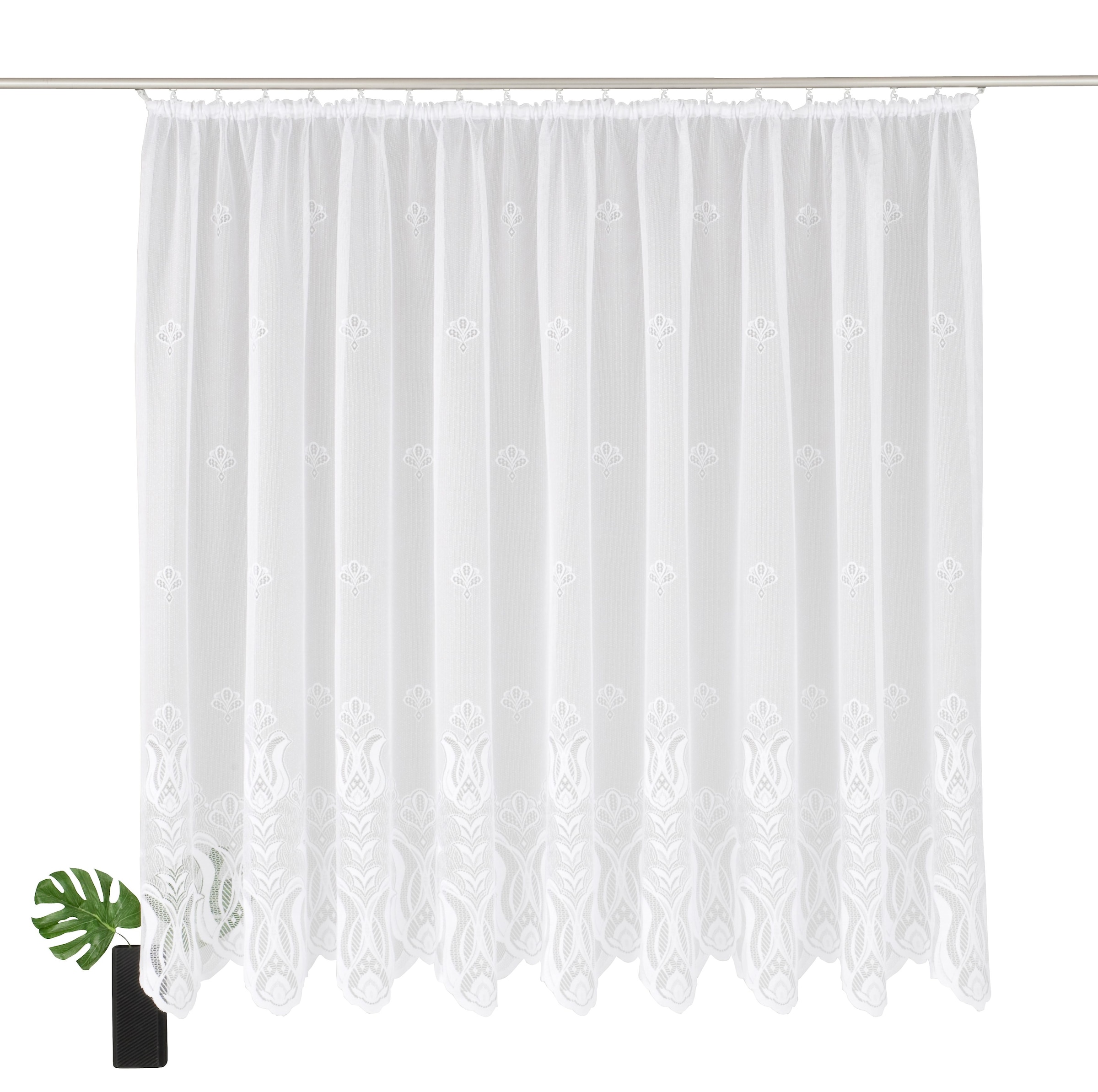 Image of Weckbrodt Gardine "Aletta" Kräuselband 1 Stk. tlg. Jacquard, strukturiert, halbtransparent, Allover,Motiv, Bordüre, Store