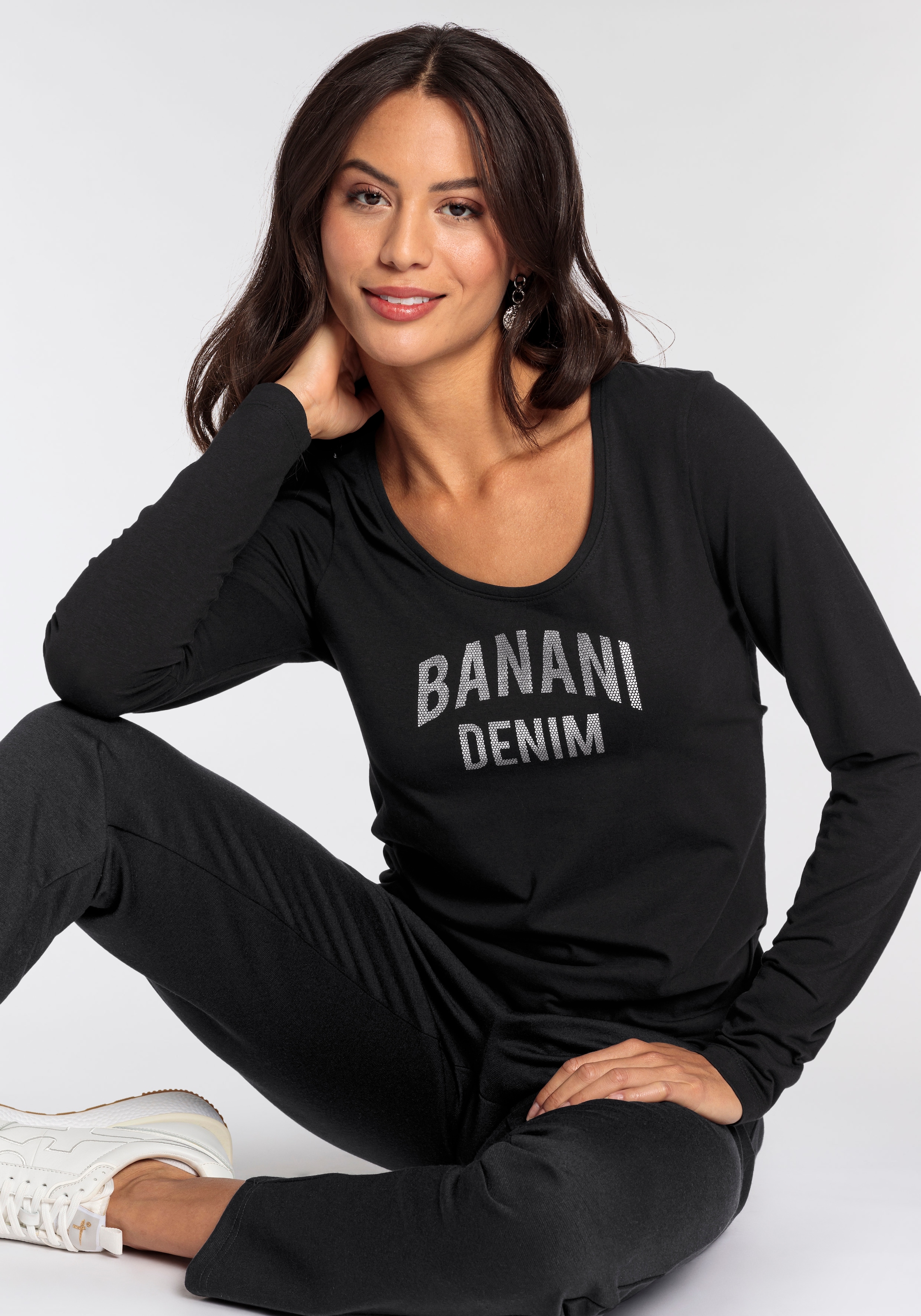 Bruno ♕ mit auf versandkostenfrei Langarmshirt, Logo-Applikation Banani