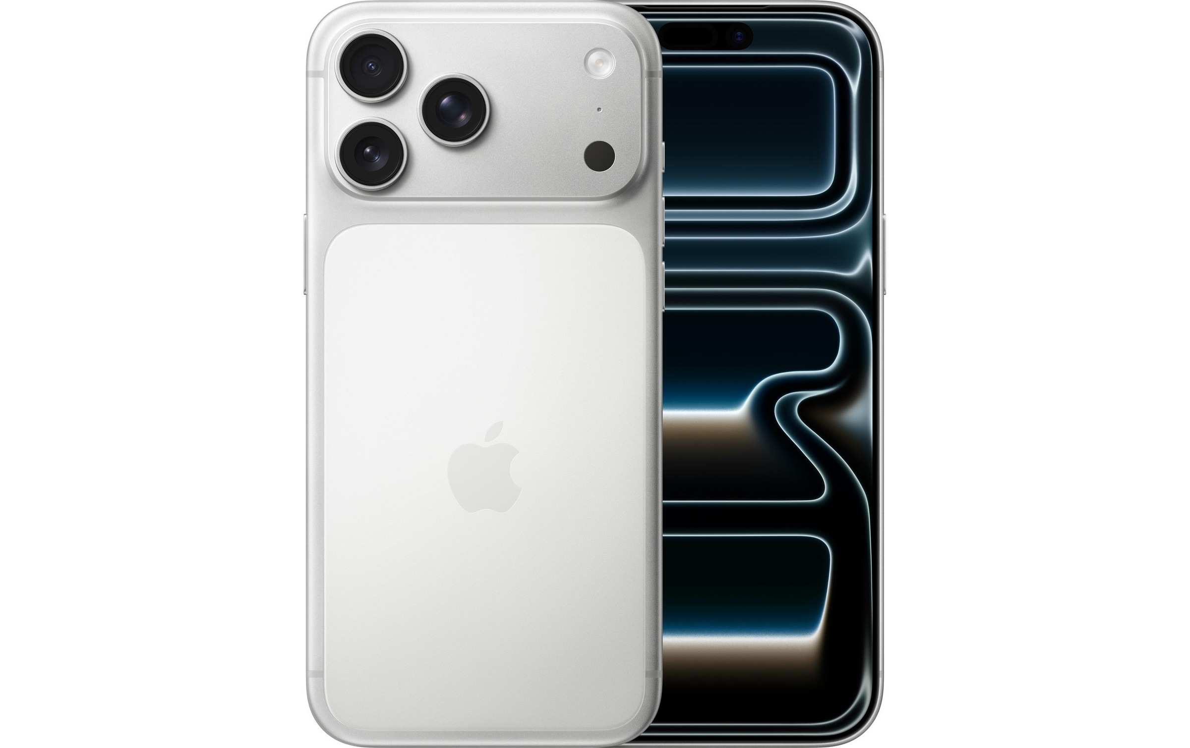Image of Apple Smartphone "iPhone 17 Pro Max" Silberfarben Induktionsladung