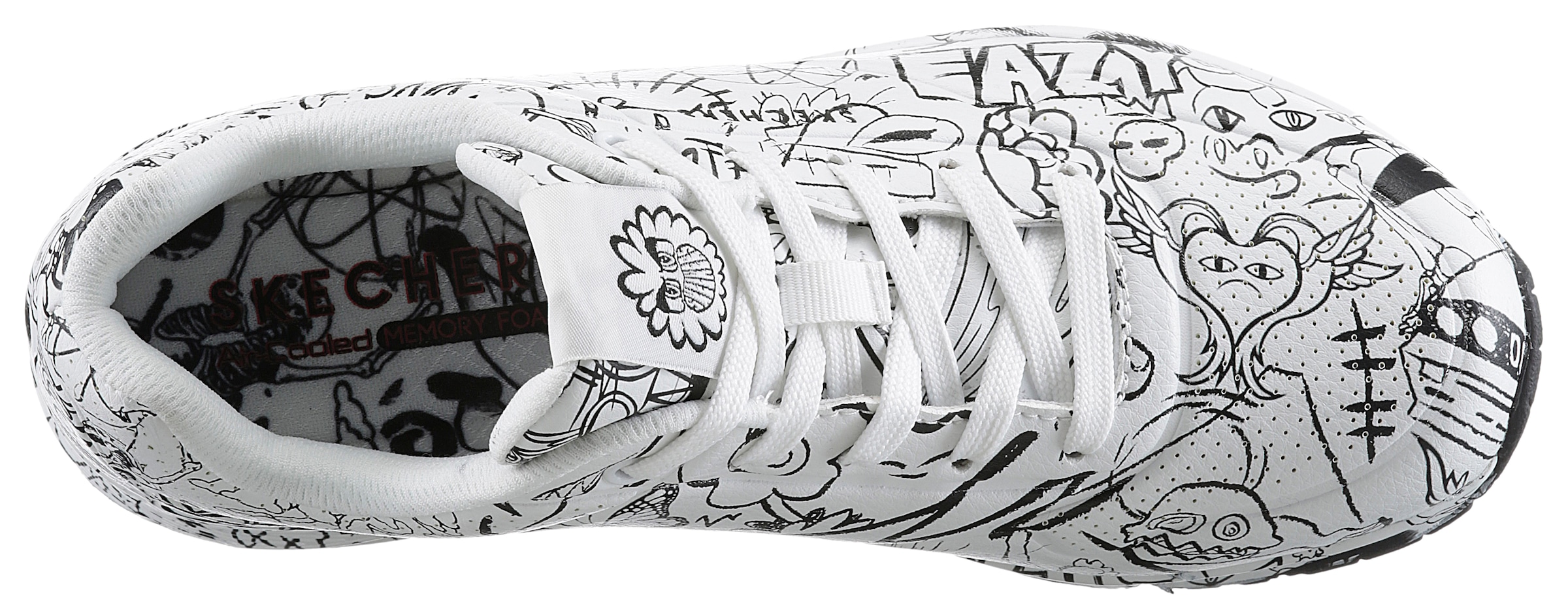 Skechers Sneaker »UNO-PROCESS SKETCH«, mit coolem Sketchprint, Freizeitschuh, Halbschuh, Schnürschuh