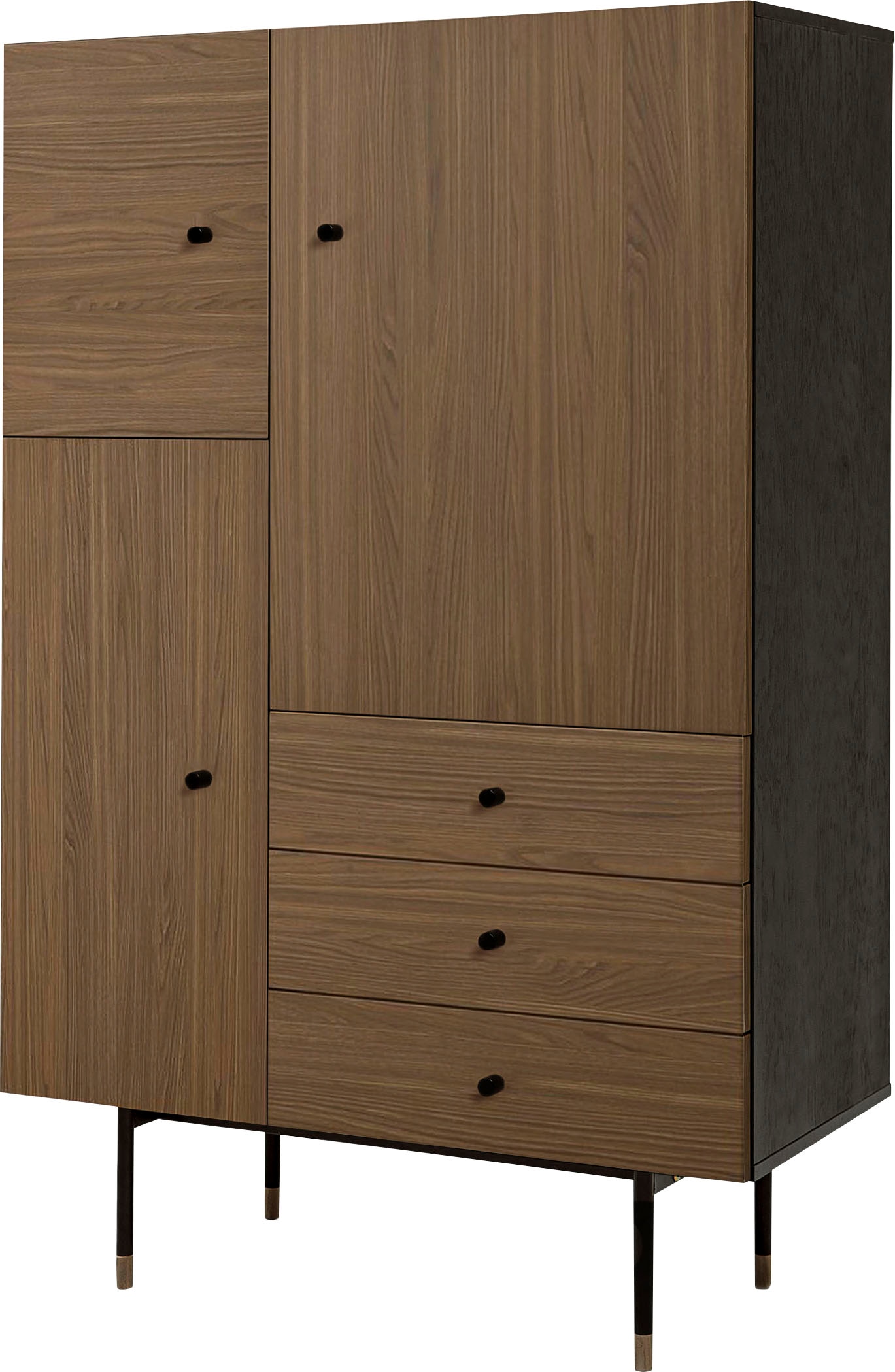 Woodman Highboard »Daniel«, Breite 90 cm, Holzfurnier aus Walnussbaum