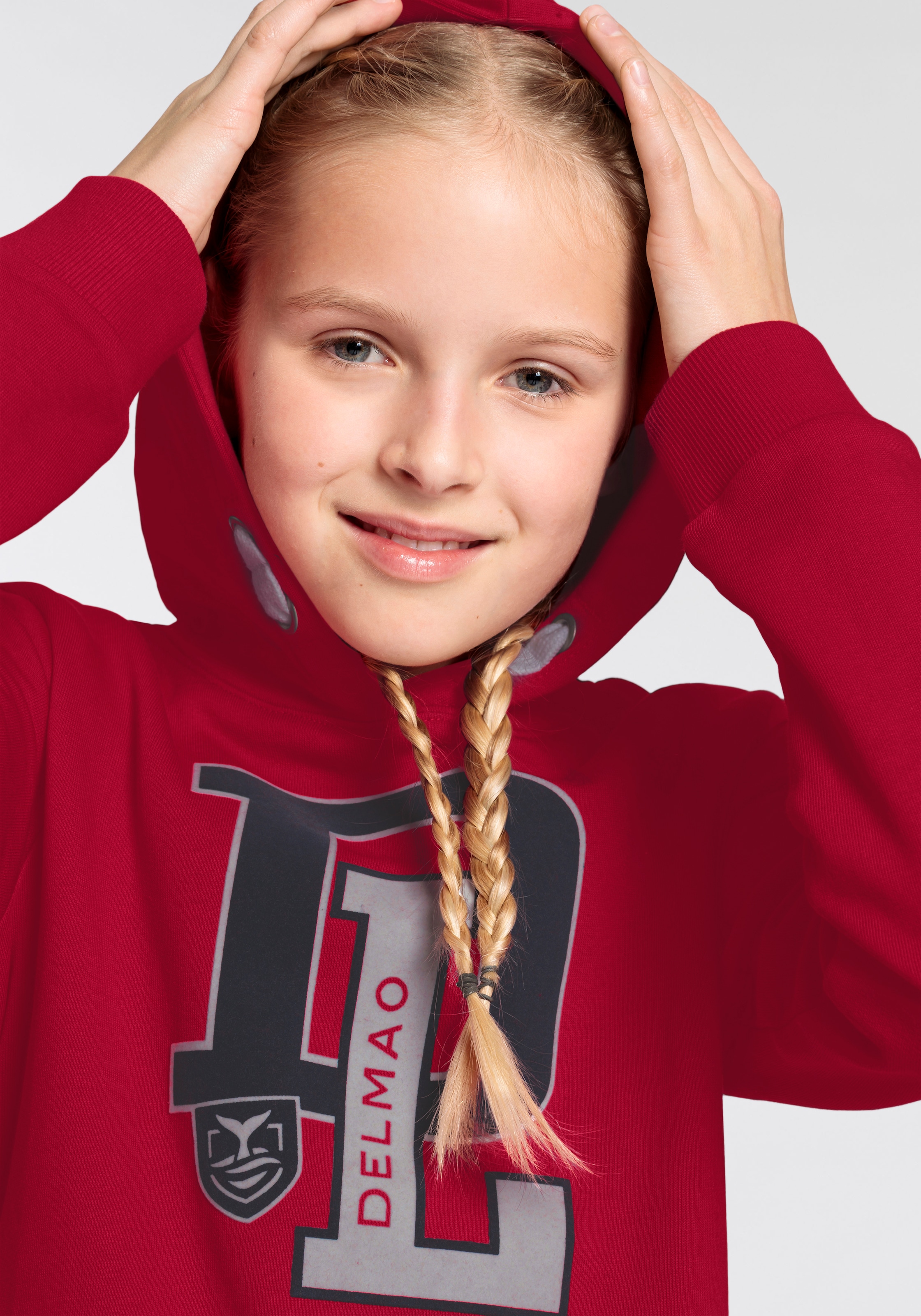 DELMAO Kapuzensweatshirt »für Mädchen«, mit Logo-Print. NEU MARKE!